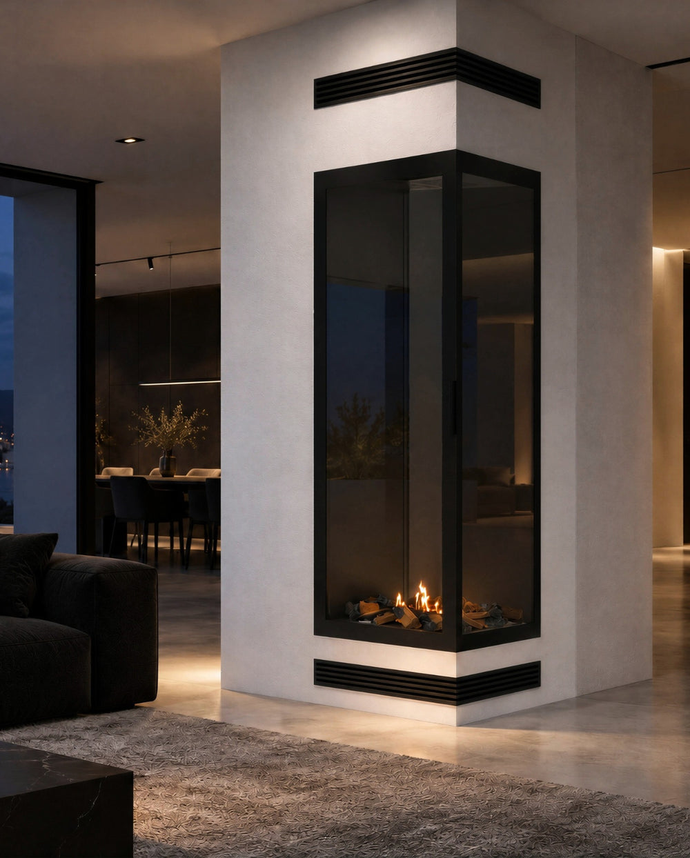 Base Vertical Hoek volle glas