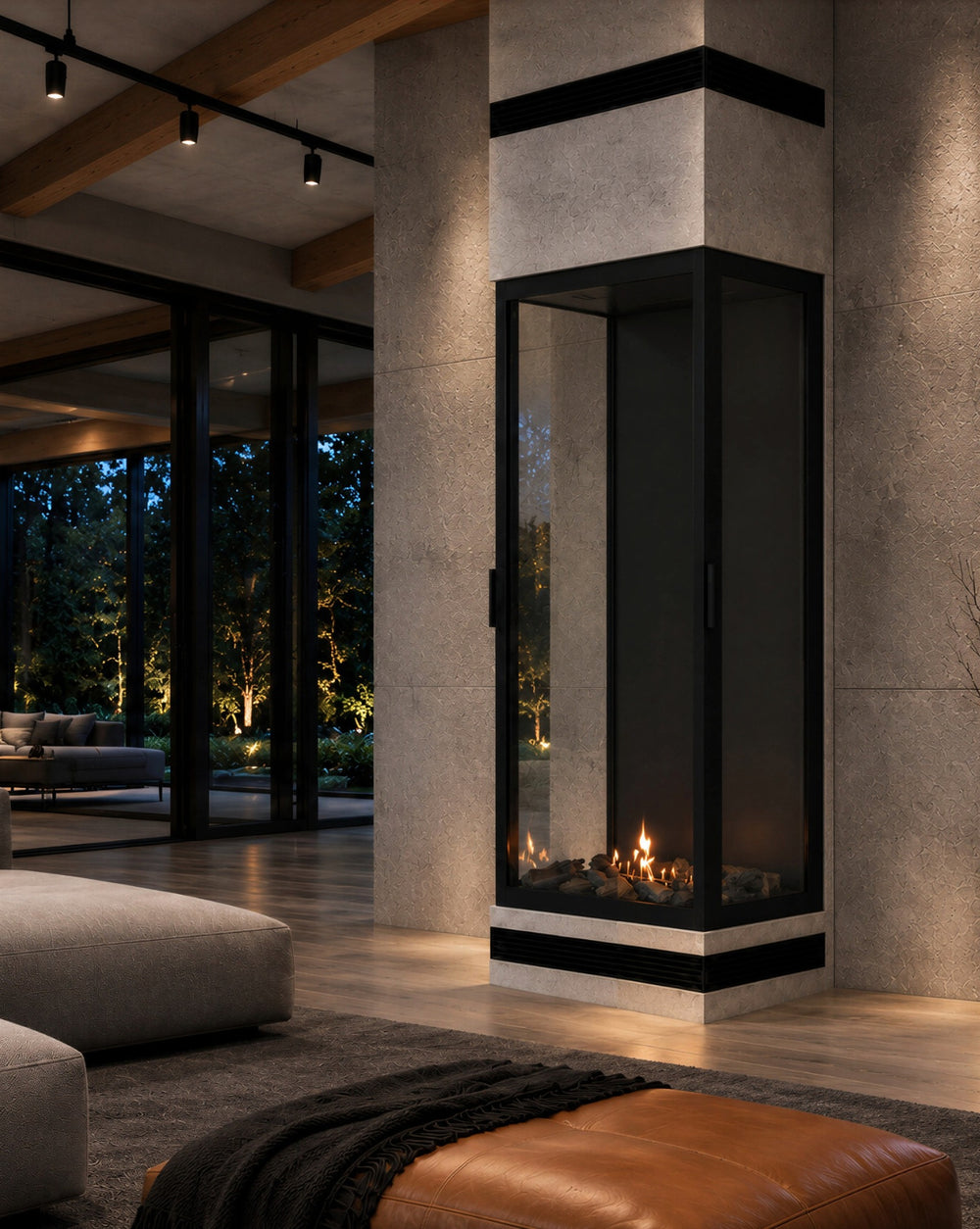 Made vertical volle glas