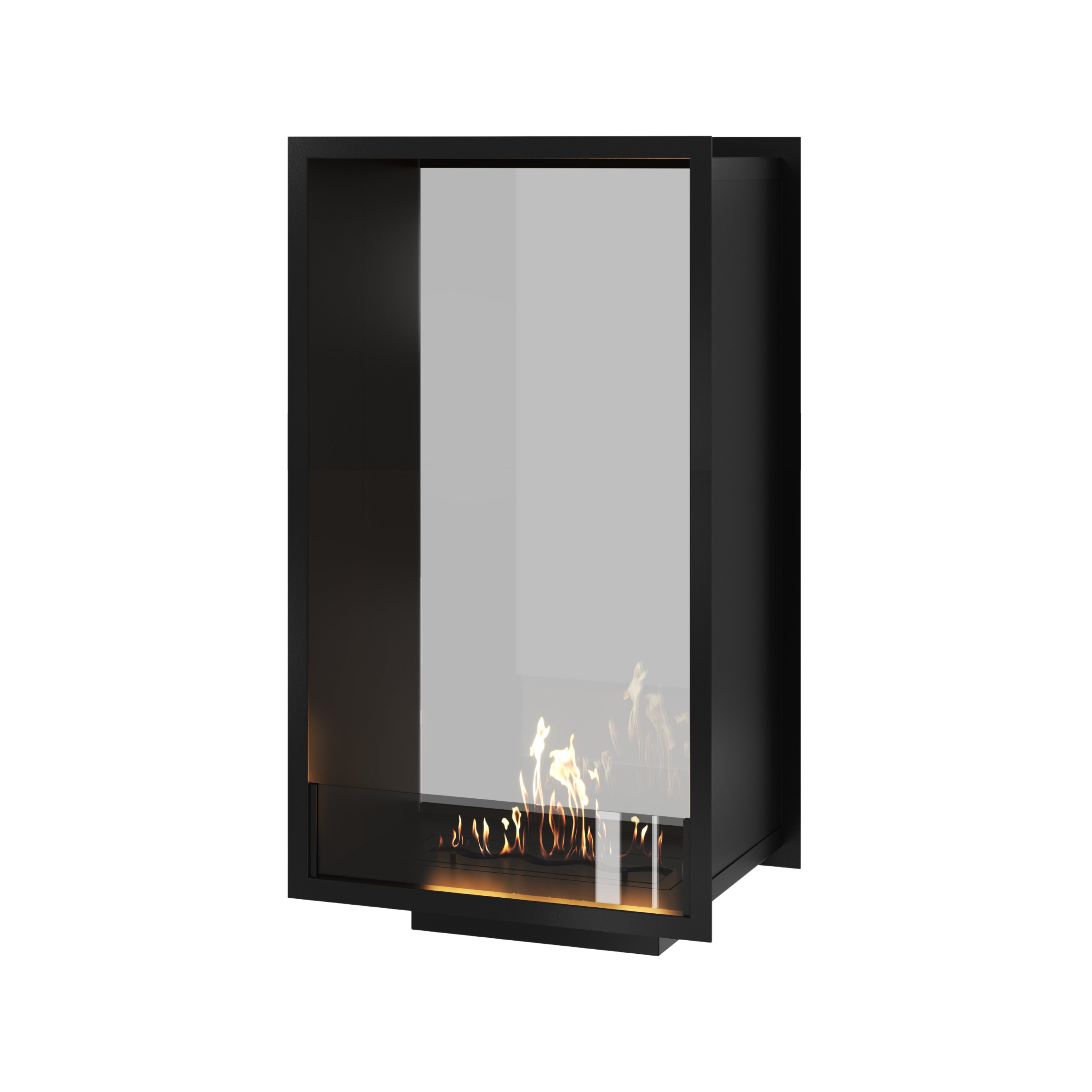 Fame Vertical Doorkijkhaard Enkel Volle Glas 60 x 120 cm