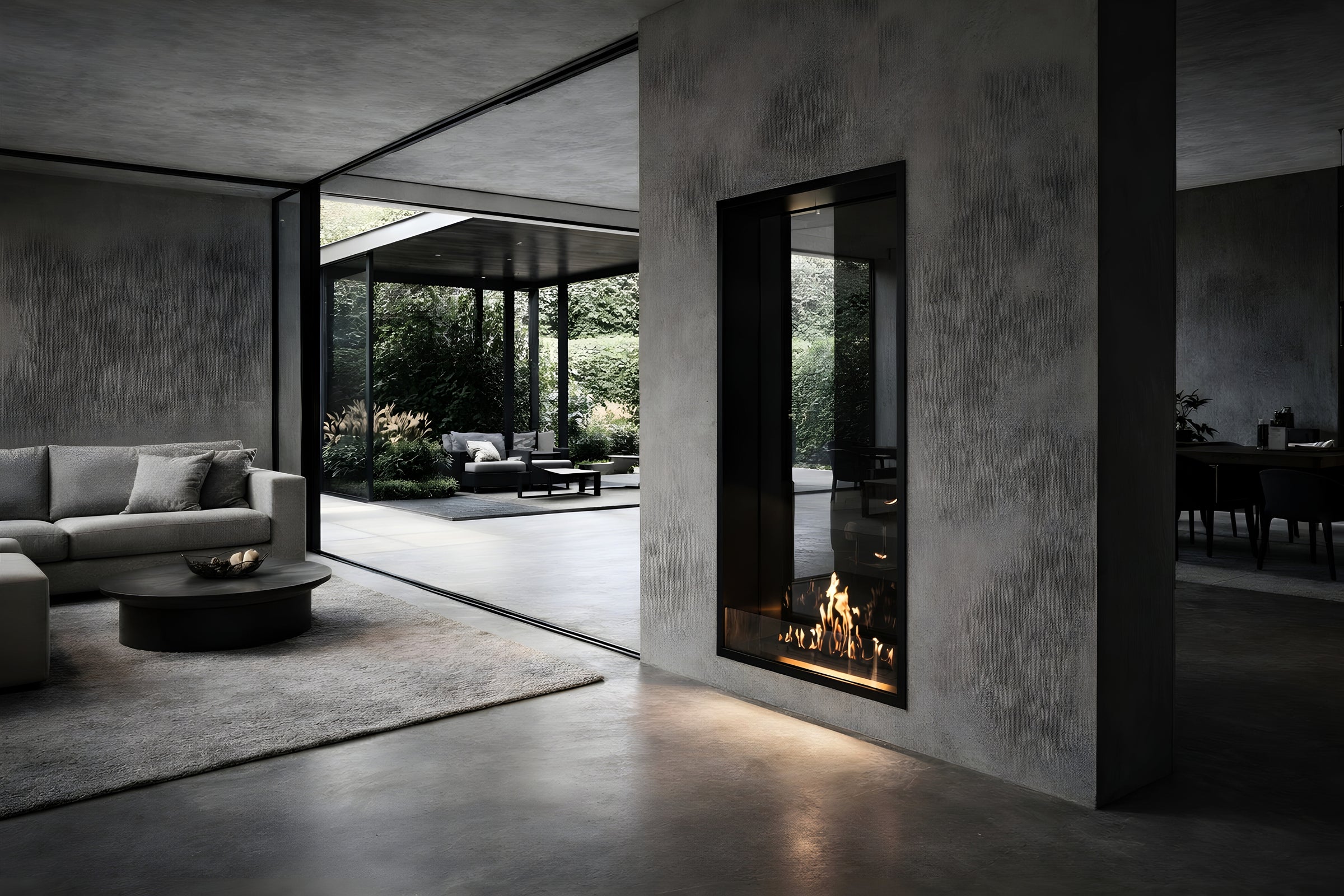 Fame Vertical Doorkijkhaard Enkel Volle Glas 60 x 120 cm