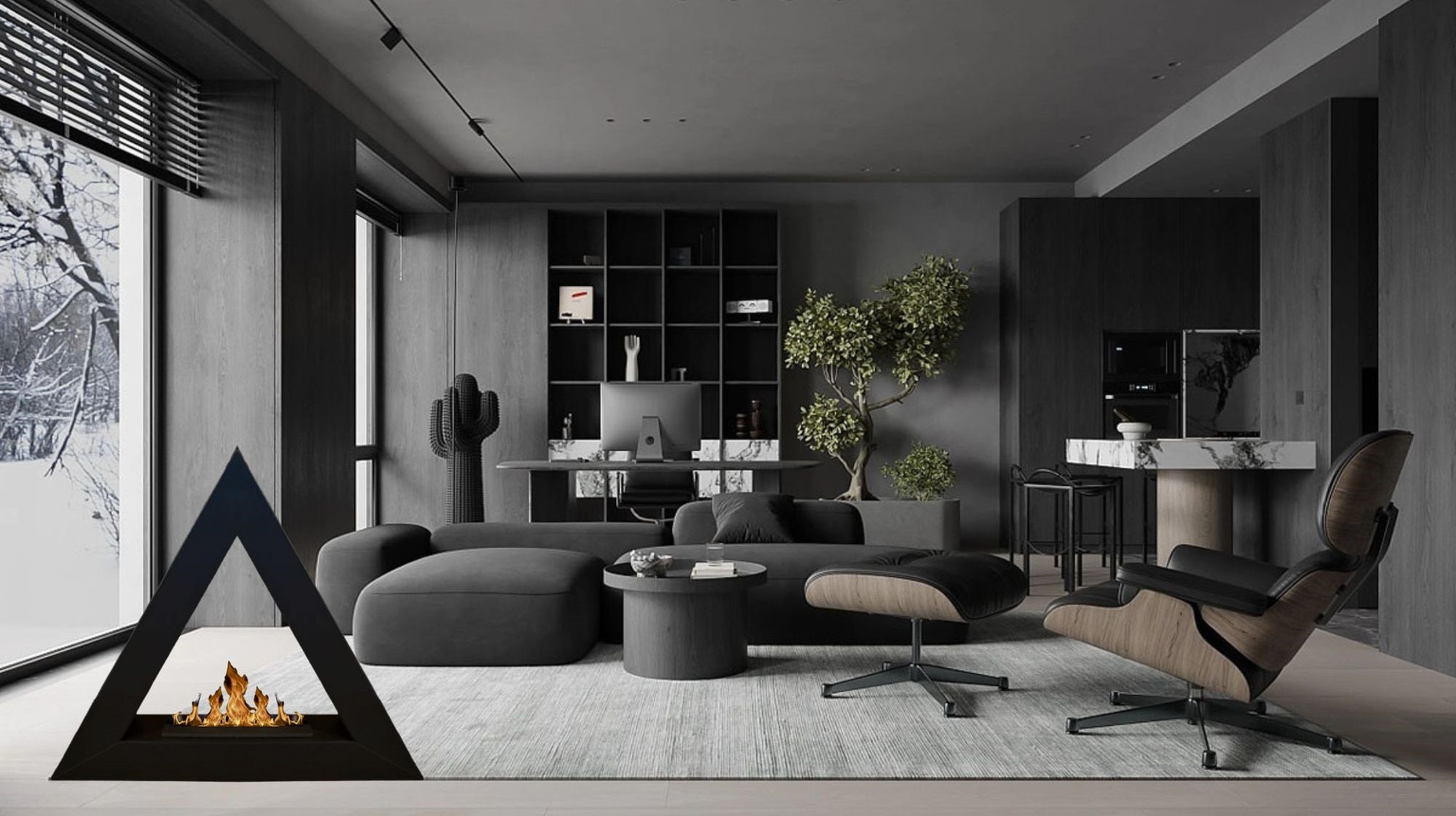 Ararat Bio Ethanol Vrijstaand Haard 90 cm ( Showroom Model )