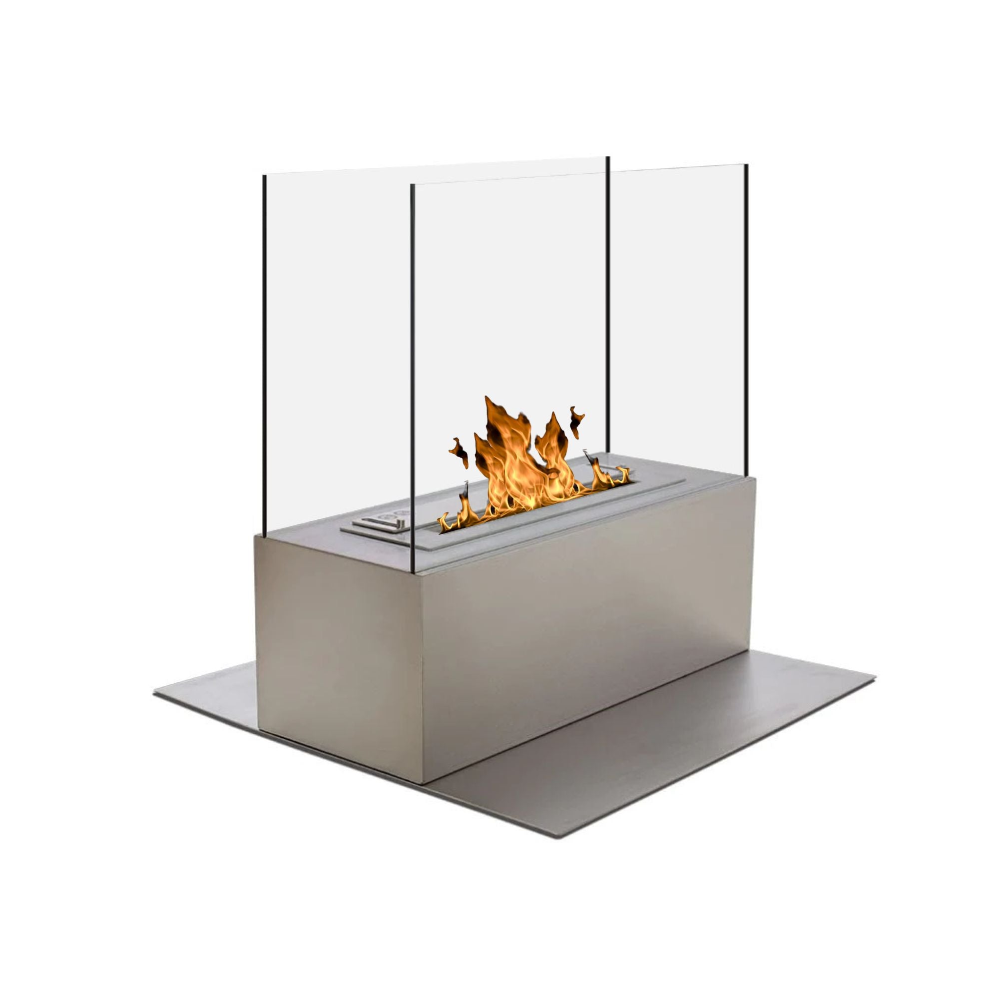 Aras stainless steel table fireplace