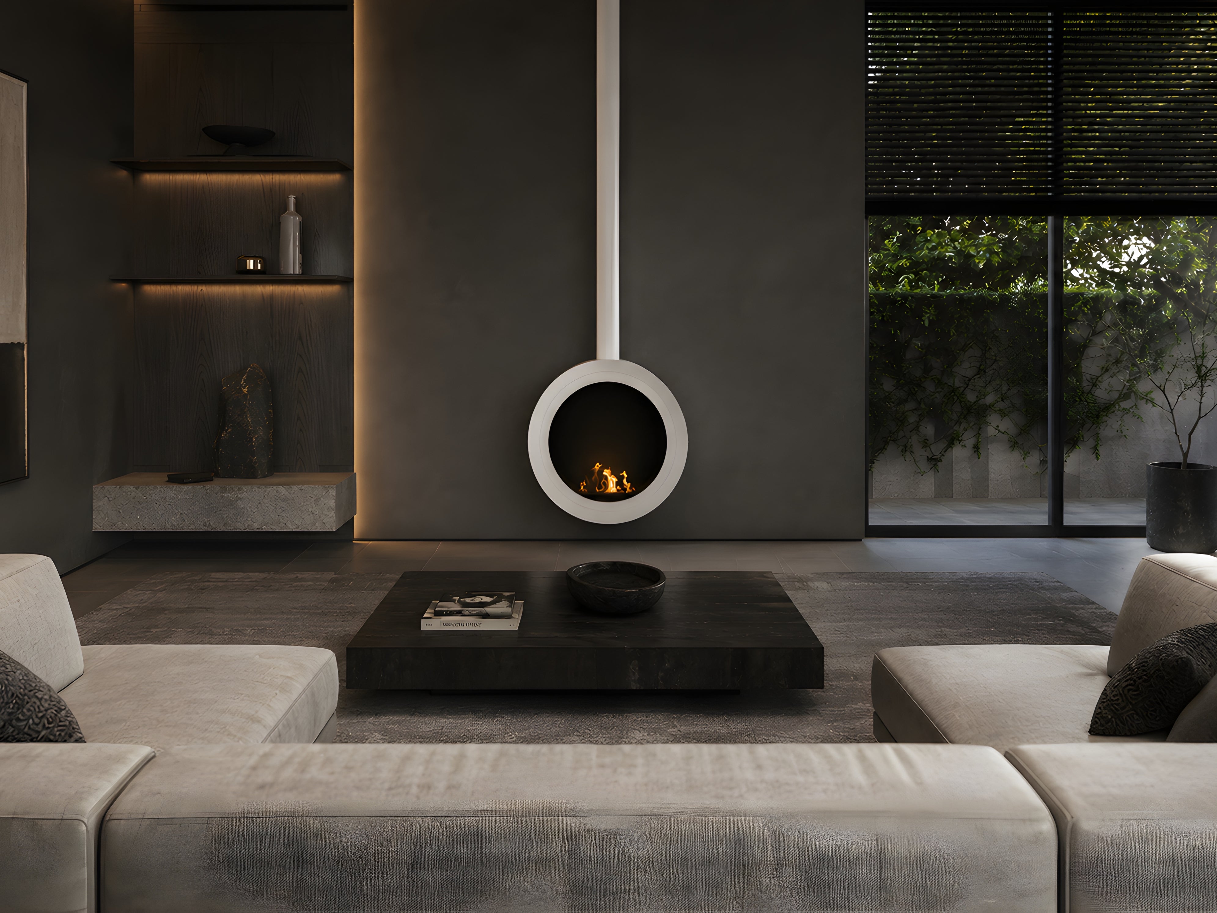 Arcos Close Tube Plafondhaard Wit Ø80 - Ø120 cm