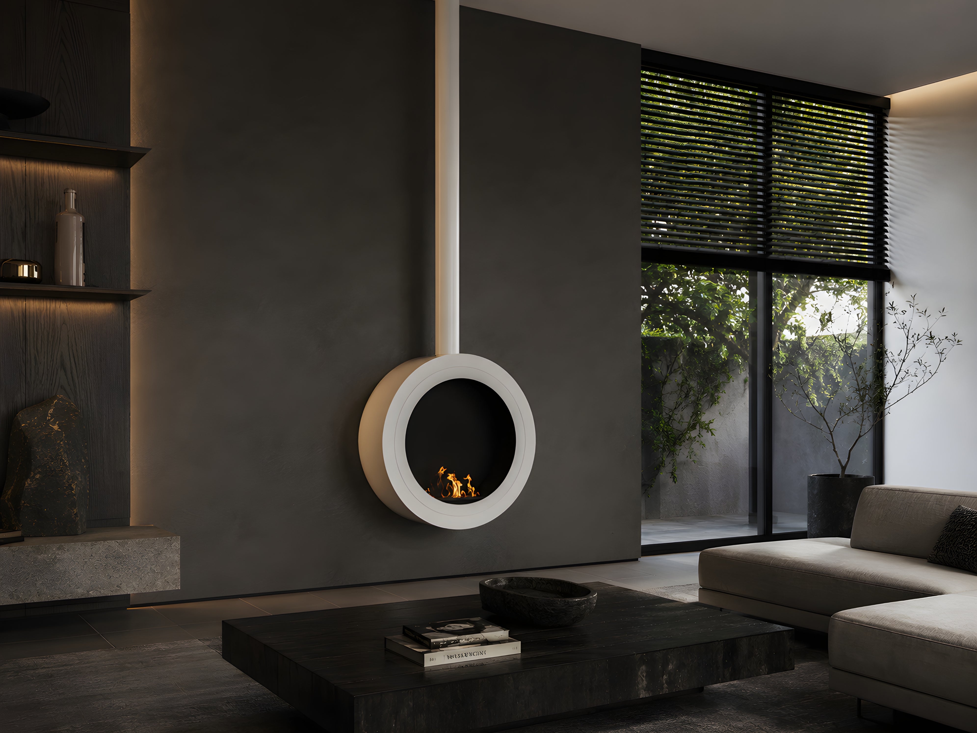 Arcos Close Tube Plafondhaard Wit Ø80 - Ø120 cm