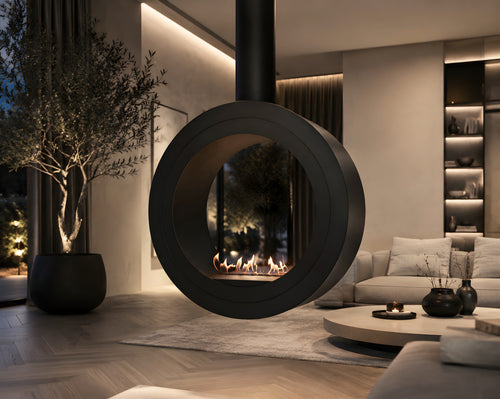 Arcos Tube Plafondhaard Zwart Ø80 - Ø120 cm