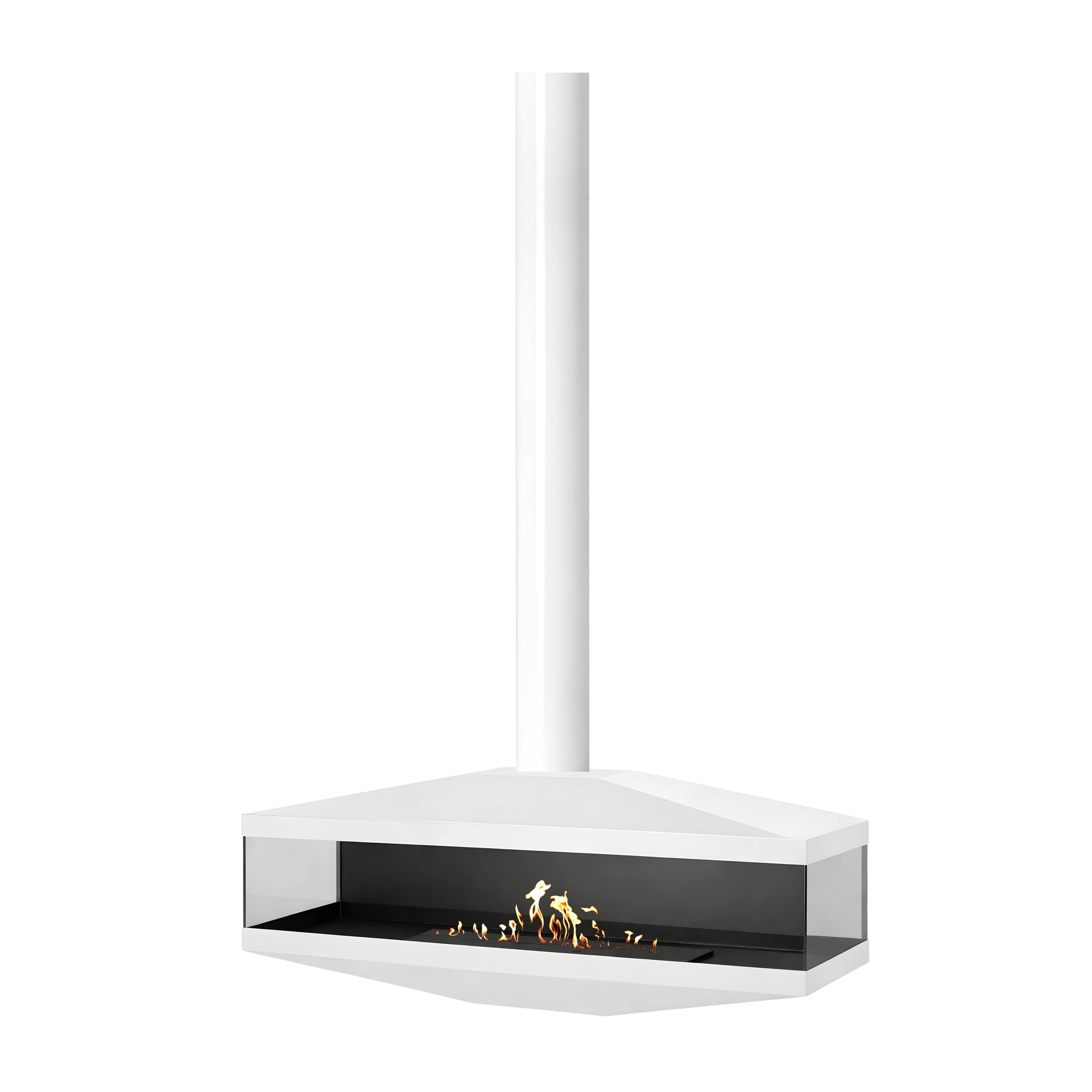 Aura Close Tube Wit Doorkijk Plafondhaard 120 cm
