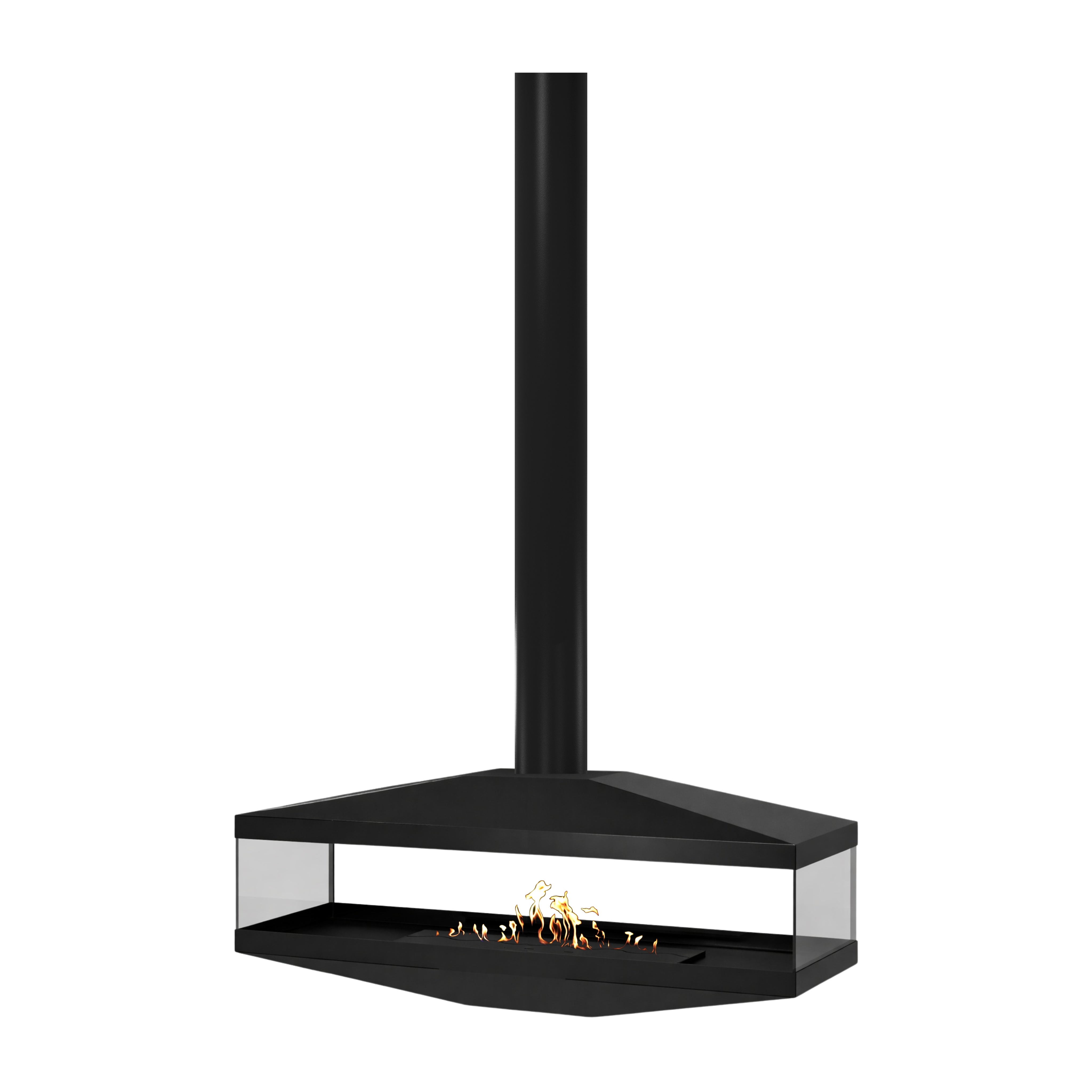 Egano Tube Bio Ethanol Ceiling Fireplace 130 cm 