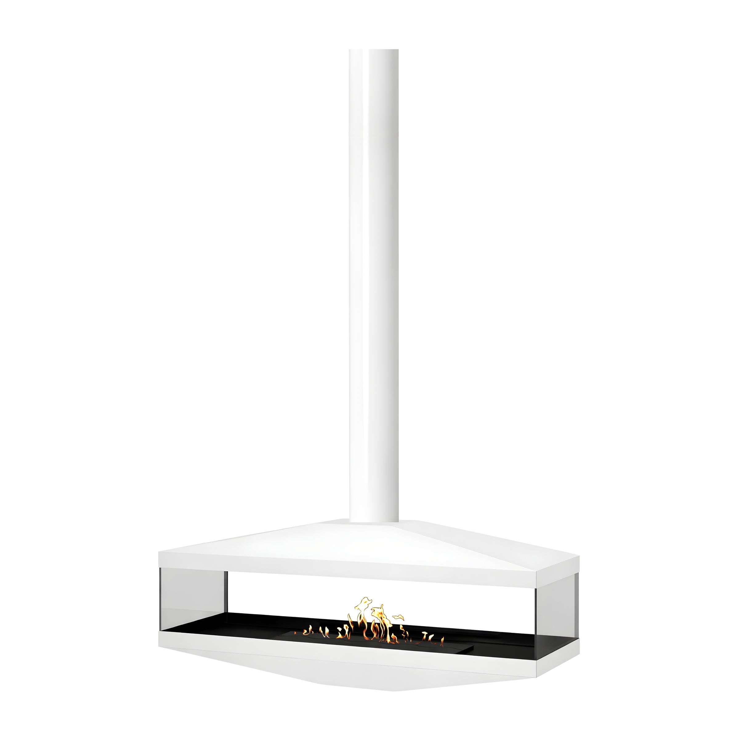 Aura Tube Wit Doorkijk Plafondhaard 120 cm