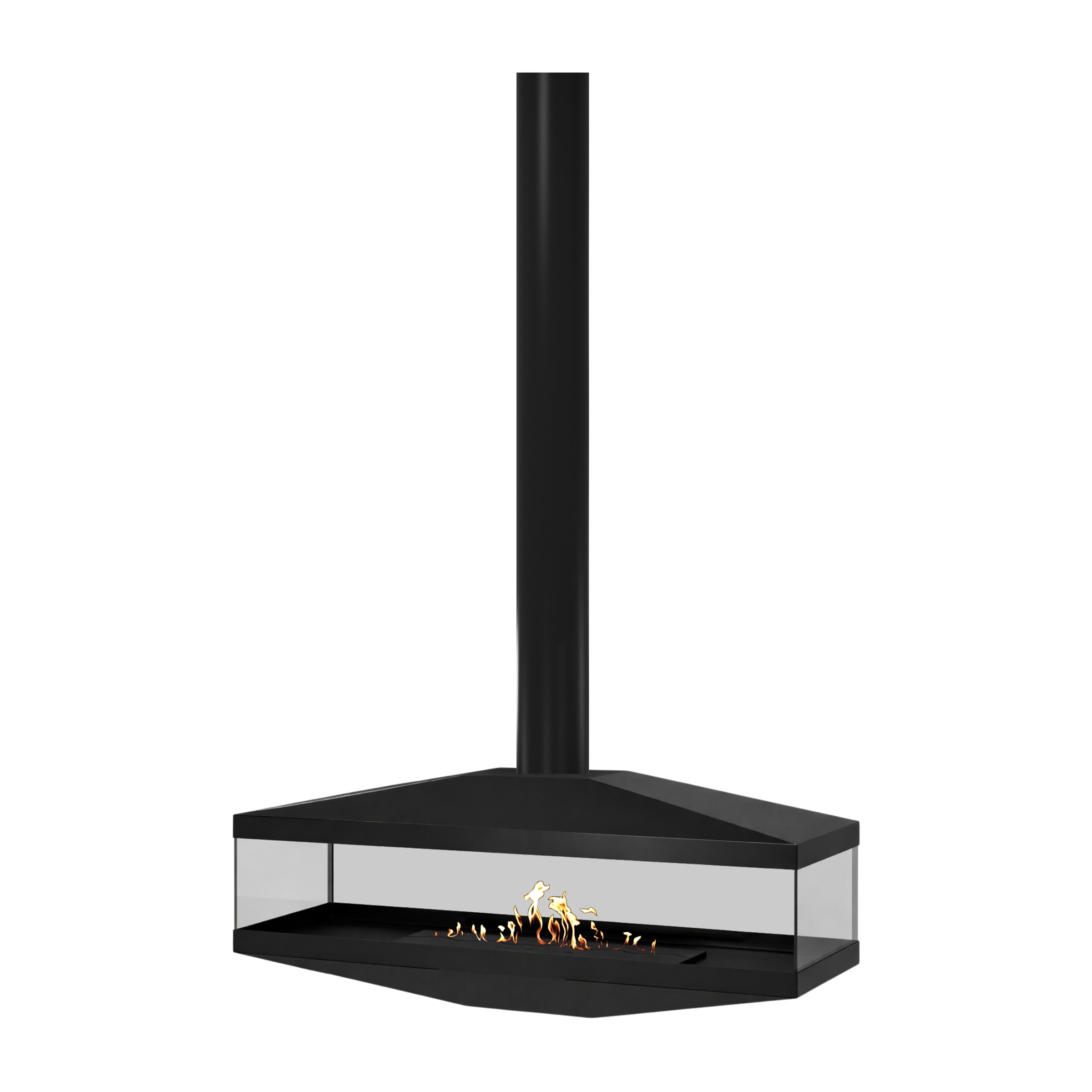 Aura Tube Zwart Doorkijk Plafondhaard 120 cm