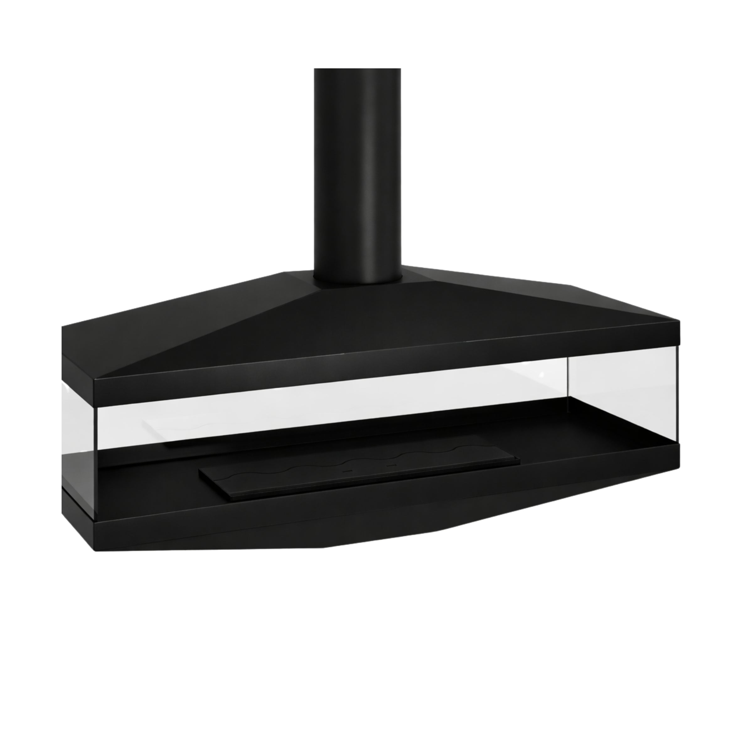 Aura Tube Zwart Doorkijk Plafondhaard 120 cm