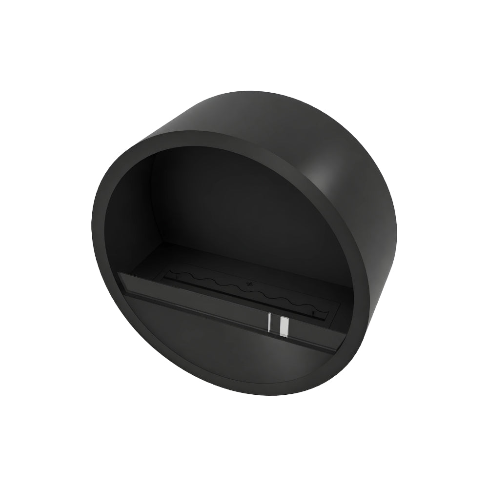 Aurel Roundfire Wandhaard Zwart Ø80 - Ø120 cm
