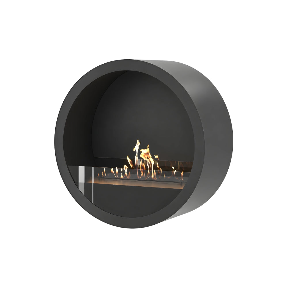 Aurel Roundfire Wandhaard Zwart Ø80 - Ø120 cm