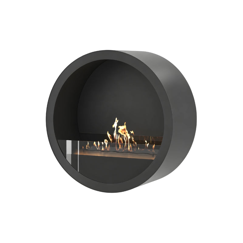 Aurel Roundfire Wandhaard Zwart Ø80 - Ø120 cm