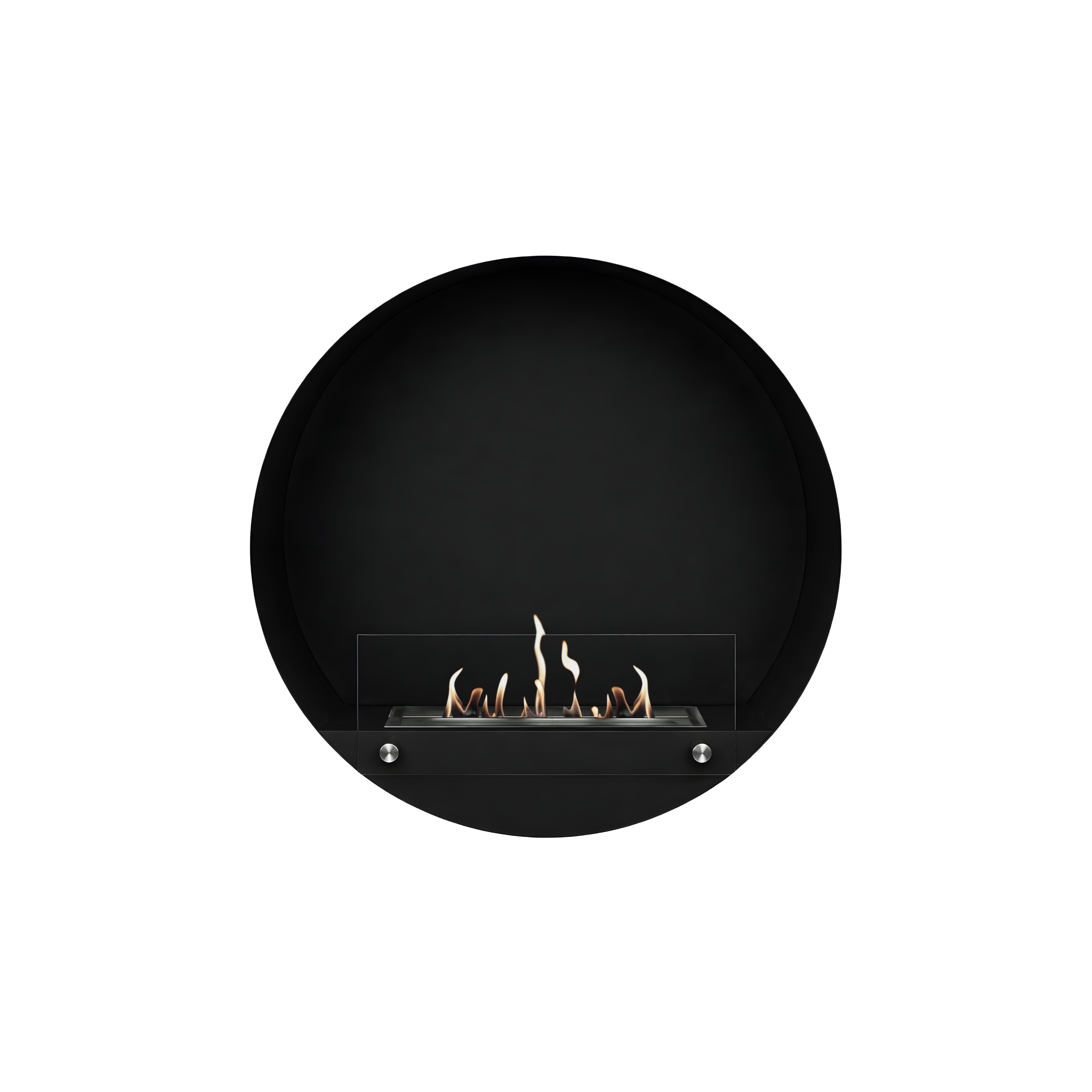 Balian Black Bio-Ethanol Wall Fireplace D60 CM