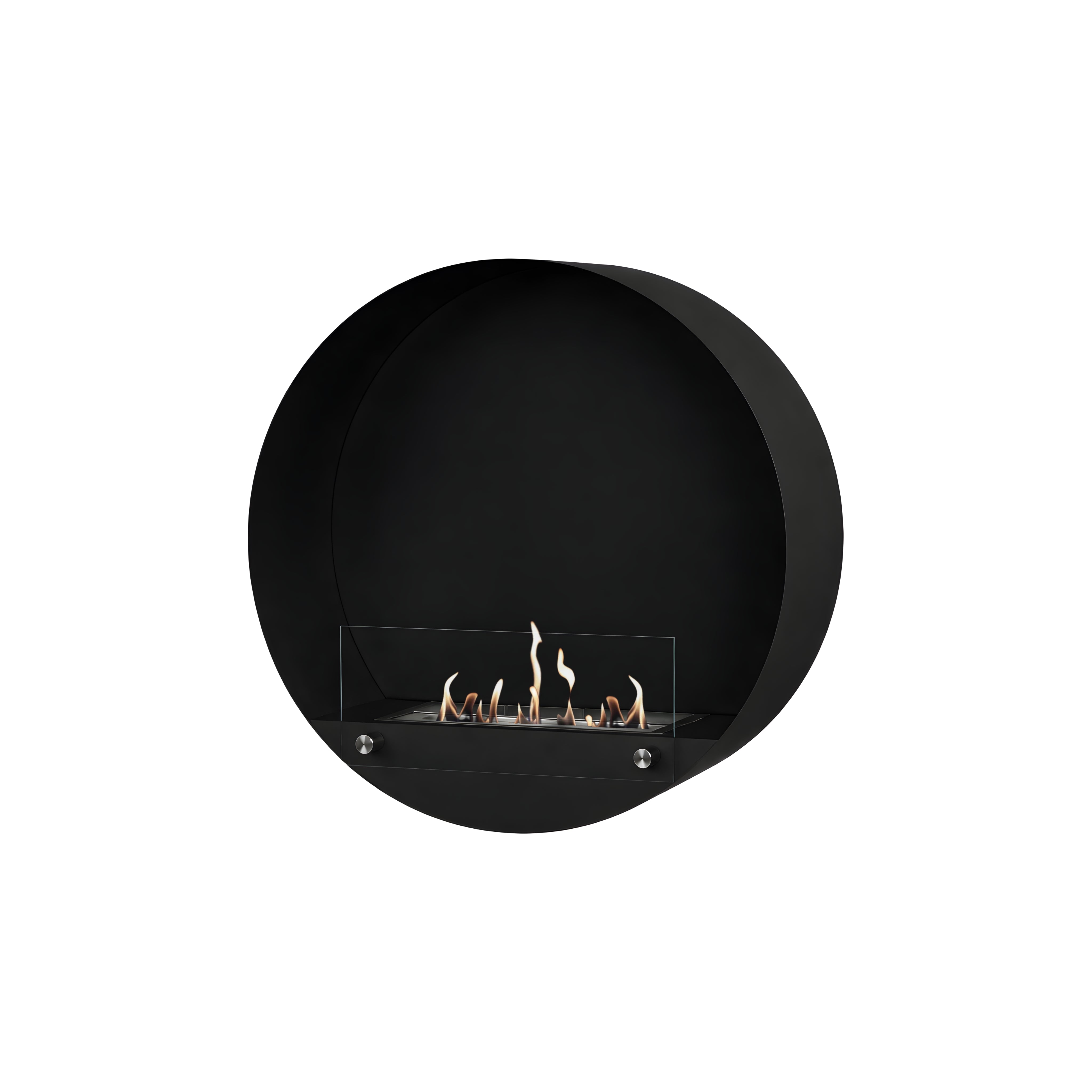 Balian Black Bio-Ethanol Wall Fireplace D60 CM
