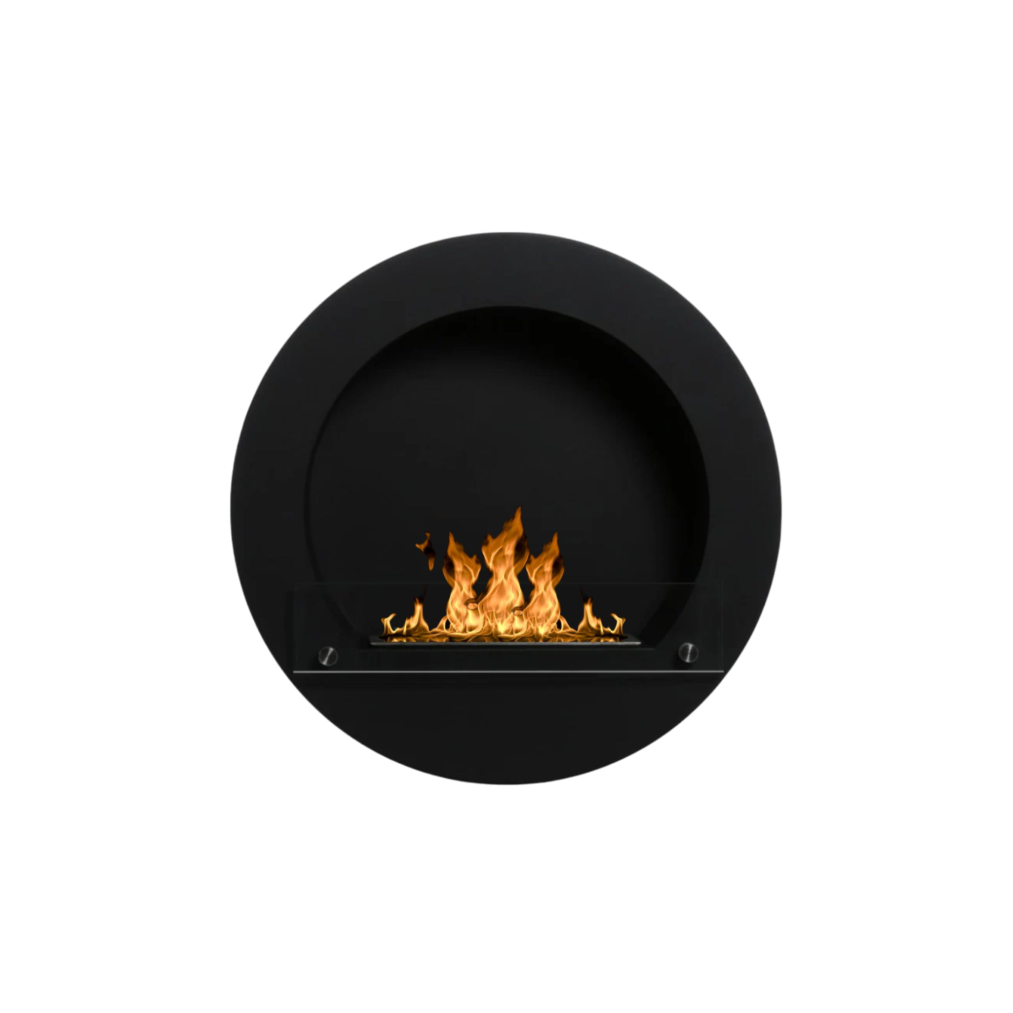Balian Black Bio-Ethanol Wall Fireplace D60 CM