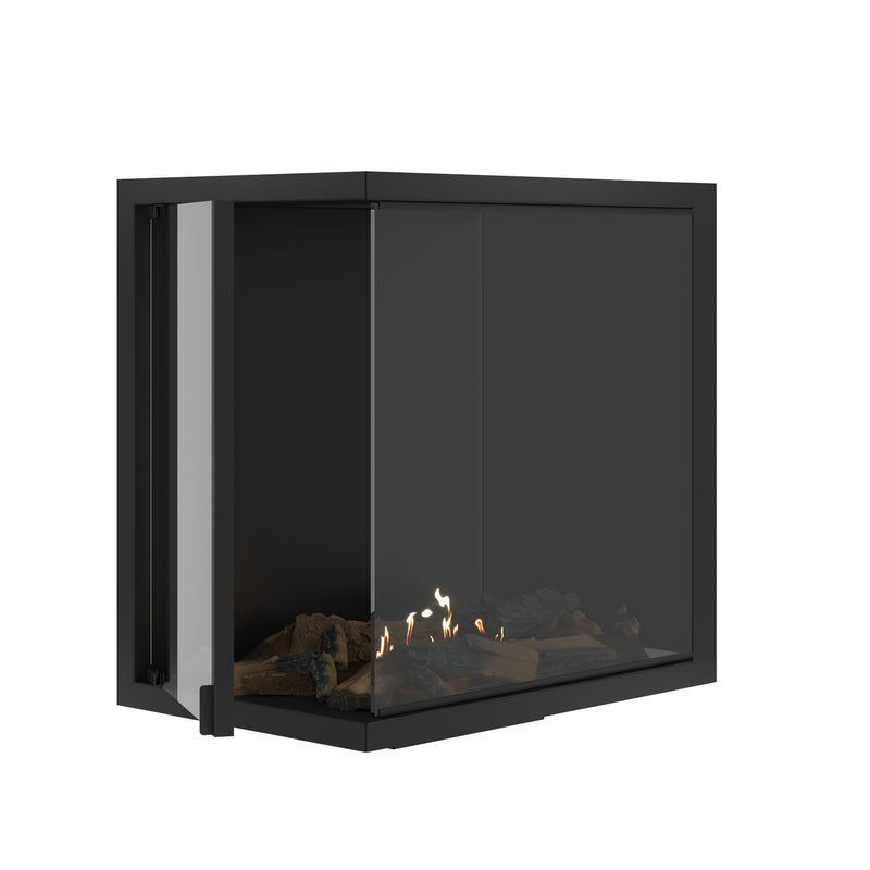 Base Links Inbouwhoekhaard Volle Glas 60 cm