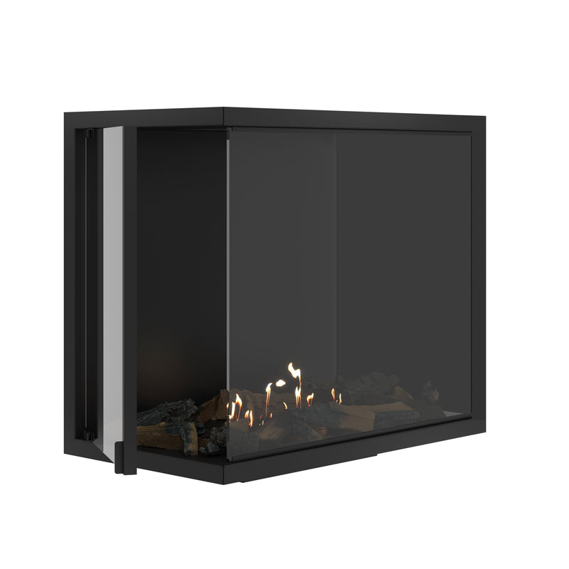Base Links Inbouwhoekhaard Volle Glas 70 cm
