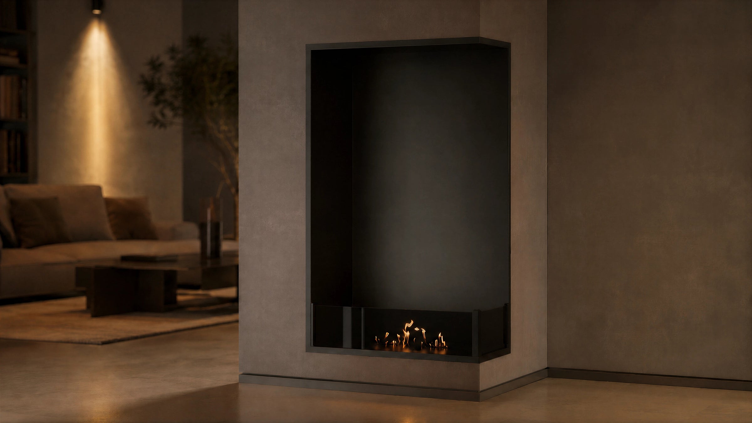 Base Rechts Verticale Inbouwhoekhaard 70 x 140 cm