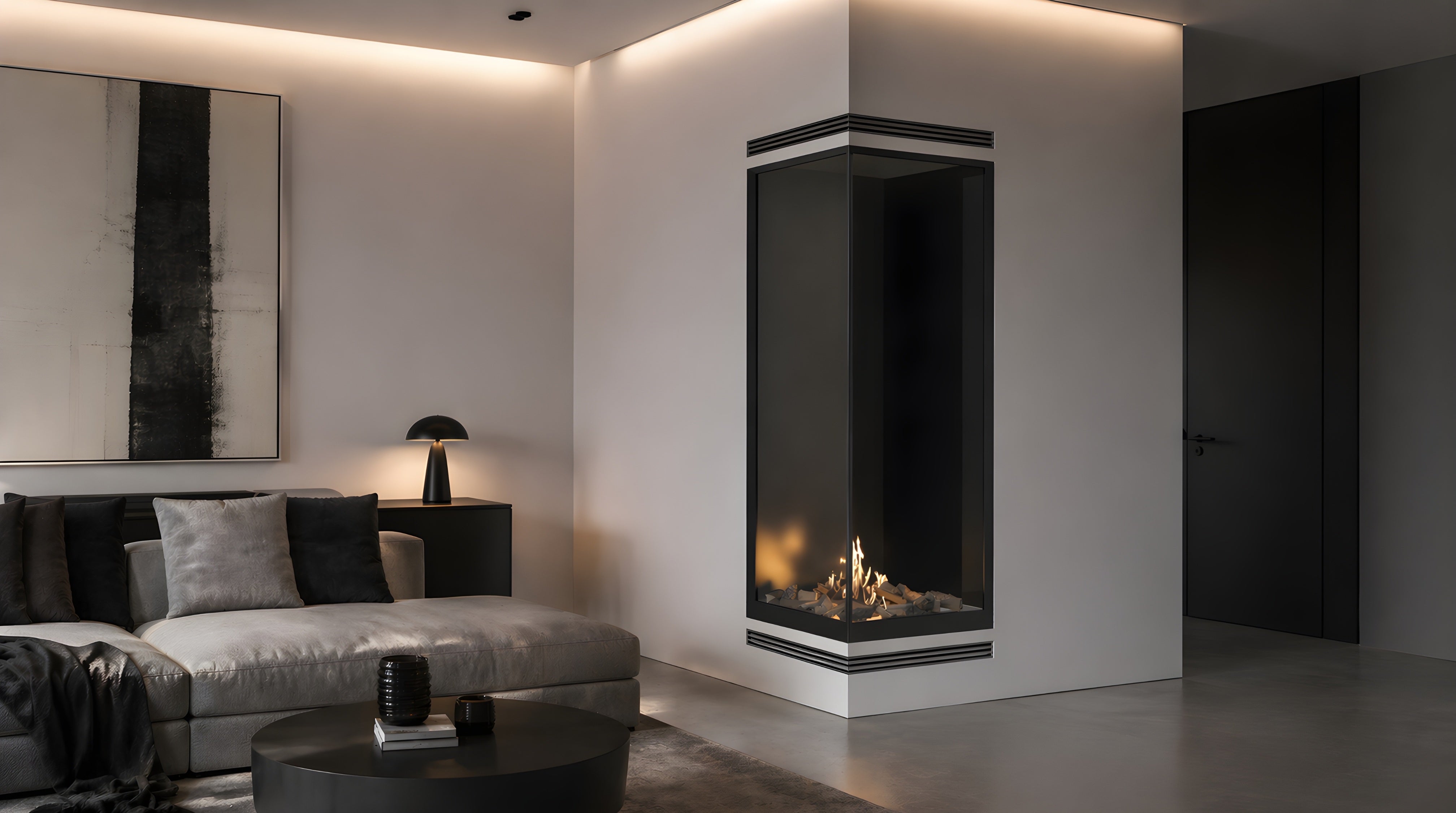 Base Vertical Hoekhaard Links Volle Glas 80 x 100 cm