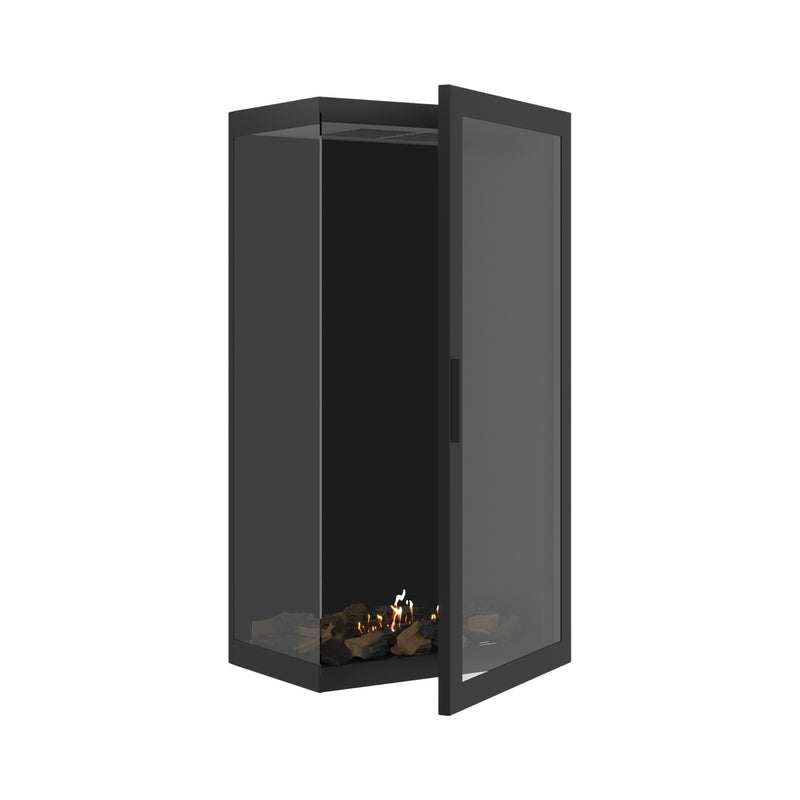 Base Vertical Hoekhaard Links Volle Glas 60 x 140 cm