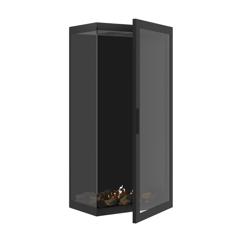 Base Vertical Hoekhaard Links Volle Glas 60 x 160 cm