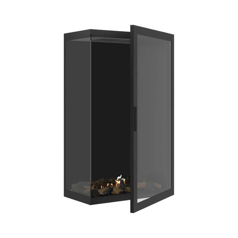 Base Vertical Hoekhaard Links Volle Glas 70 x 140 cm