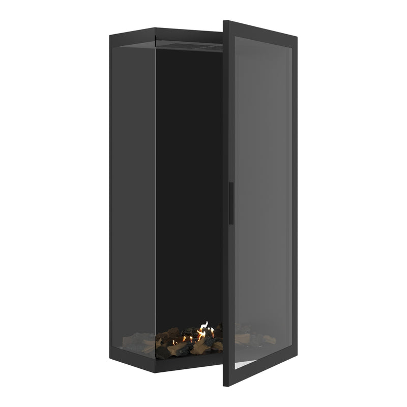 Base Vertical Hoekhaard Links Volle Glas 70 x 180 cm