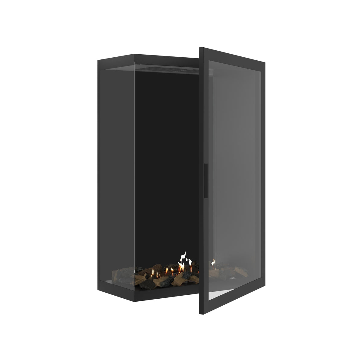 Base Vertical Hoekhaard Links Volle Glas 80 x 120 cm