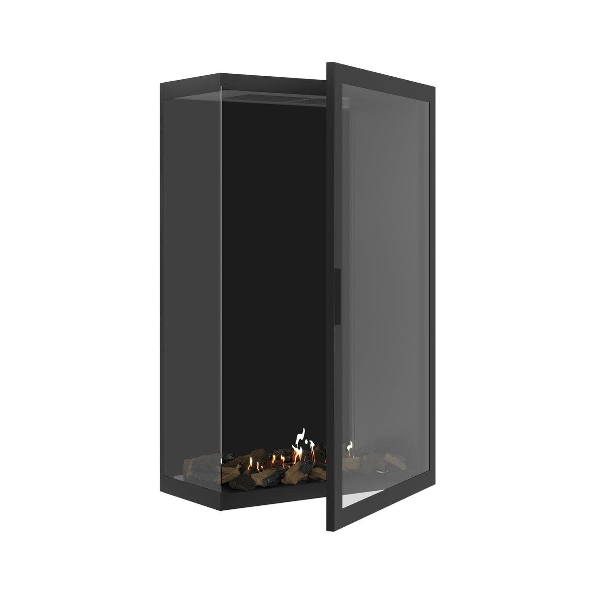 Base Vertical Hoekhaard Links Volle Glas 80 x 140 cm