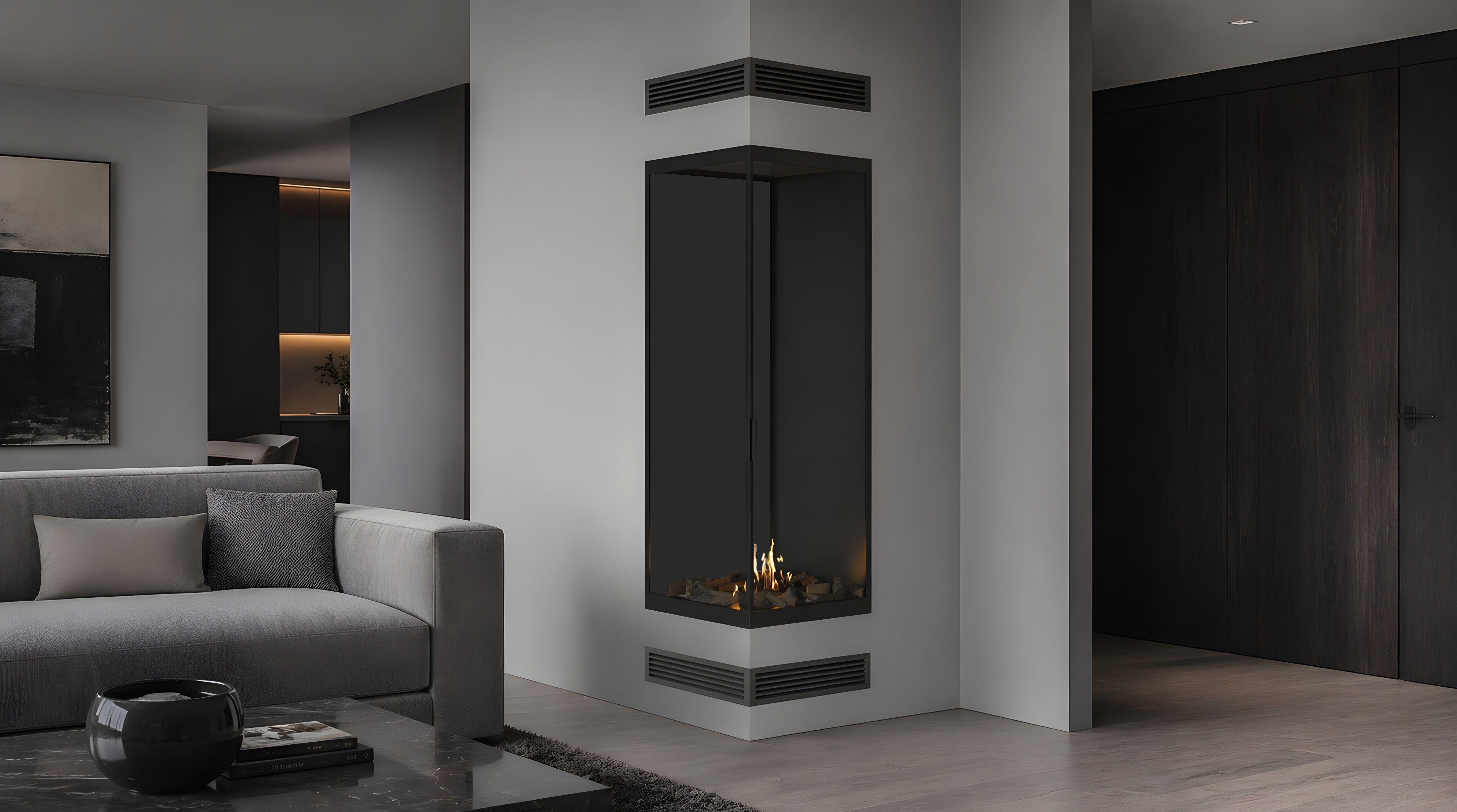Base Vertical Hoekhaard Links Volle Glas 60 x 140 cm