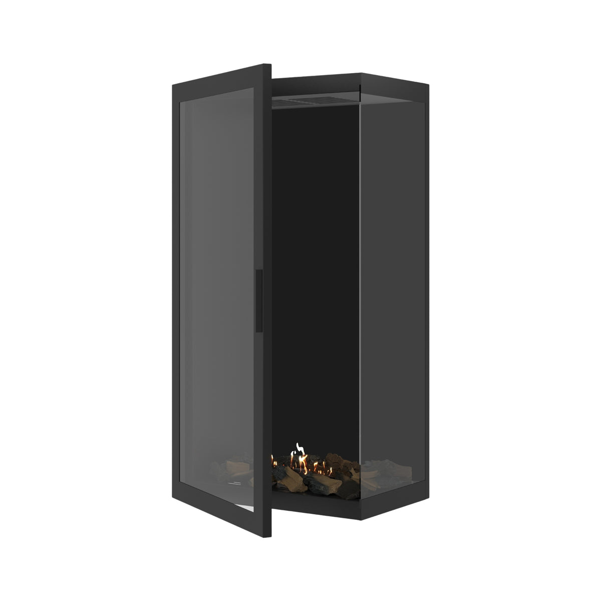 Base Vertical Hoekhaard Rechts Volle Glas 60 x 140 cm