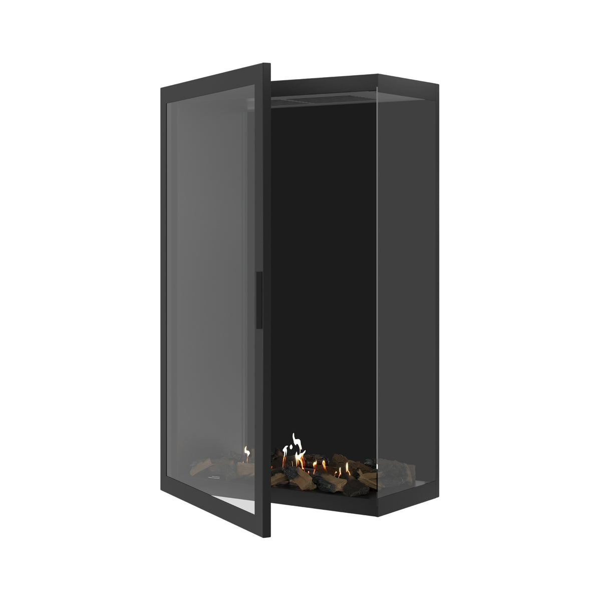 Base Vertical Hoekhaard Rechts Volle Glas 80 x 140 cm