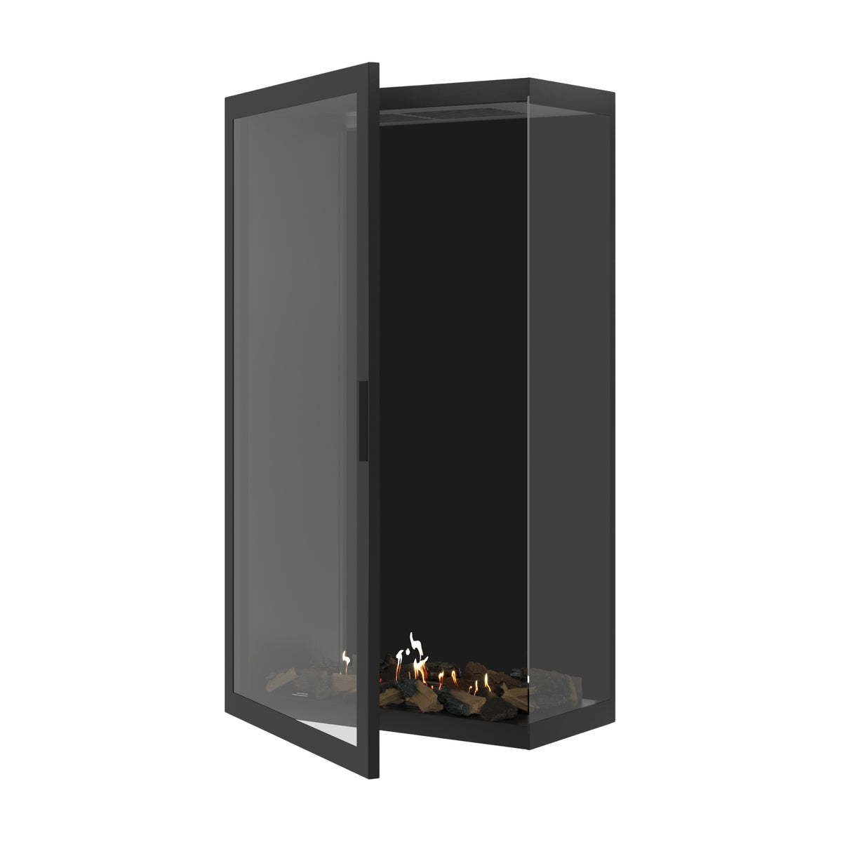 Base Vertical Hoekhaard Rechts Volle Glas 80 x 160 cm