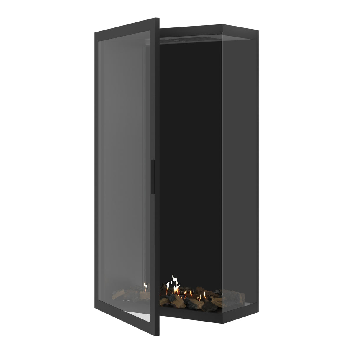 Base Vertical Hoekhaard Rechts Volle Glas 80 x 180 cm