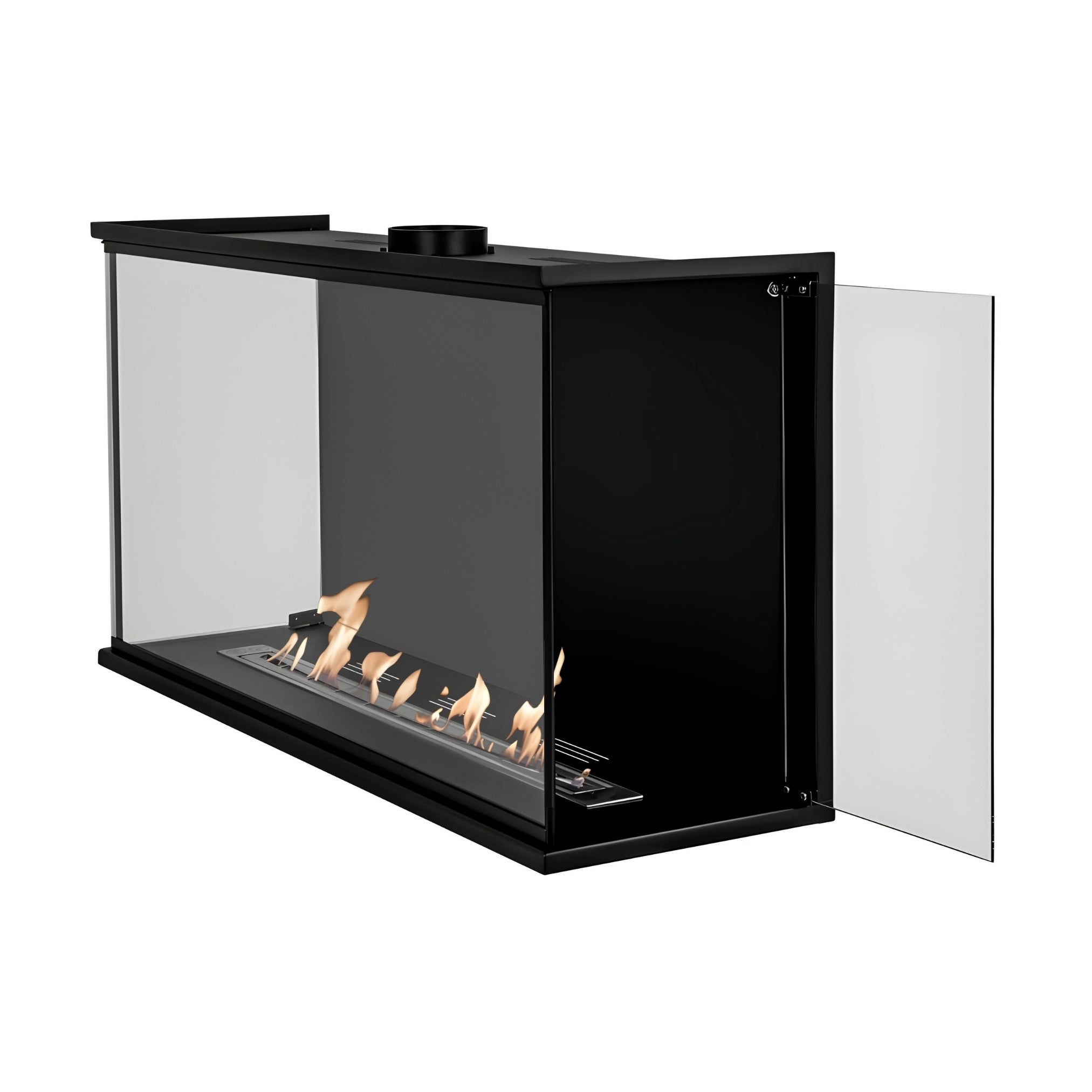 Three-sided Bio-Ethanol Built-in Fireplace 100 CM