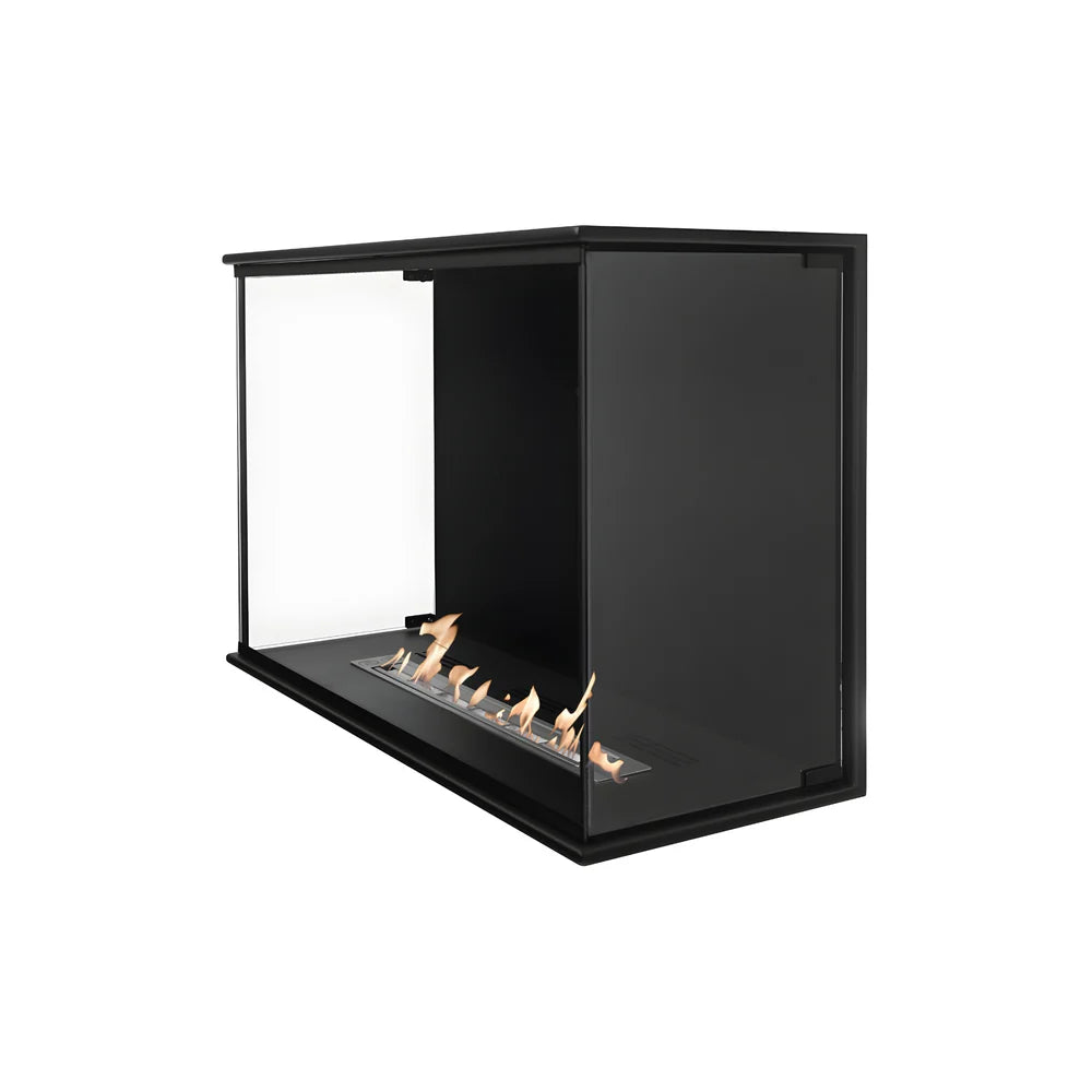 Three-sided Bio Ethanol Built-in Fireplace 80 CM With Full Glass