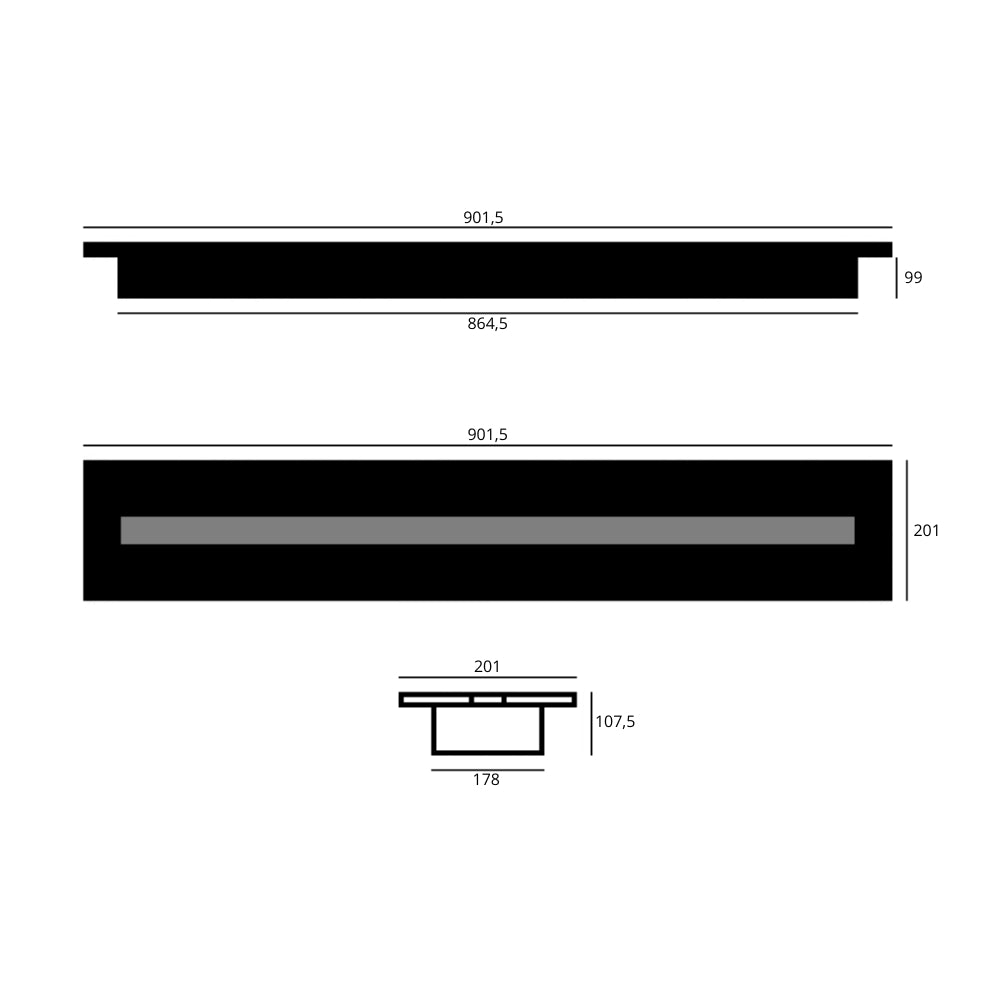 BIO ETHANOL LINE BRANDER 90 CM