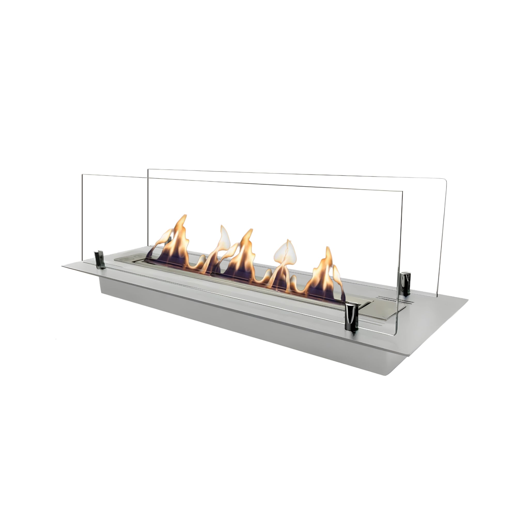 Bio Ethanol White Burner Stainless Steel In Furniture 64.5 CM