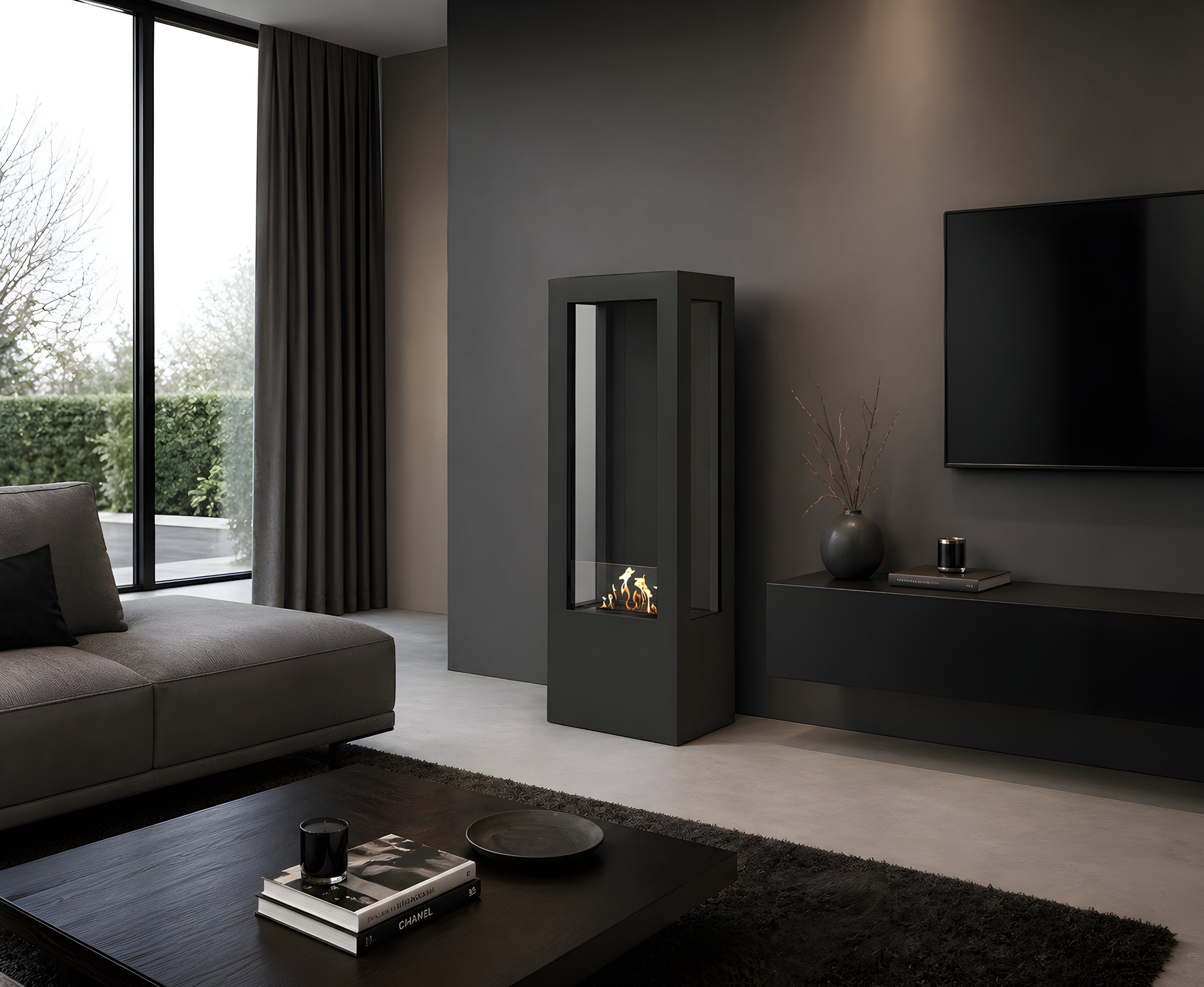 Bire Vertical Bio Ethanol Vrijstaand Haard H160 cm