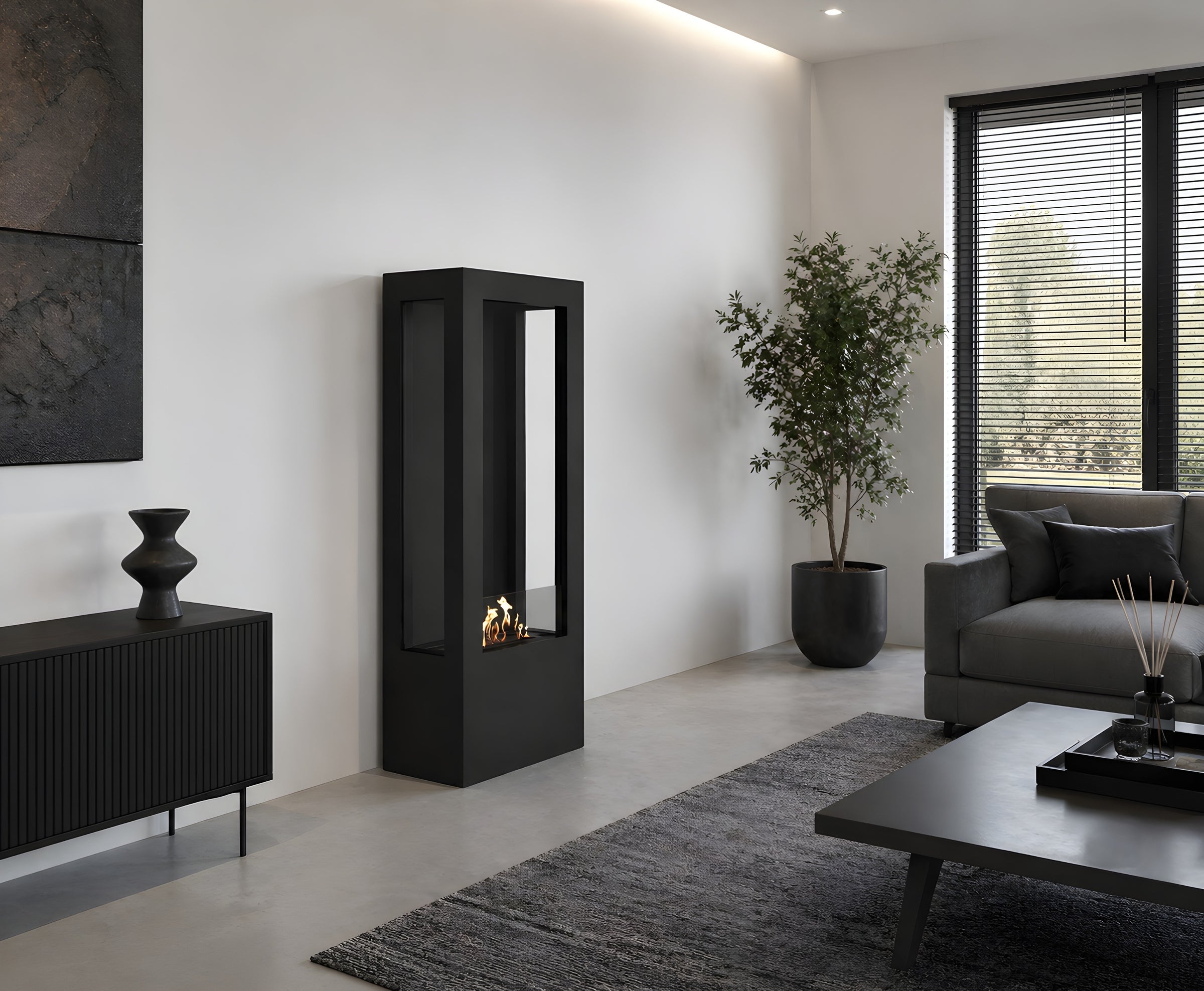 Bire Vertical Bio Ethanol Vrijstaand Haard H160 cm
