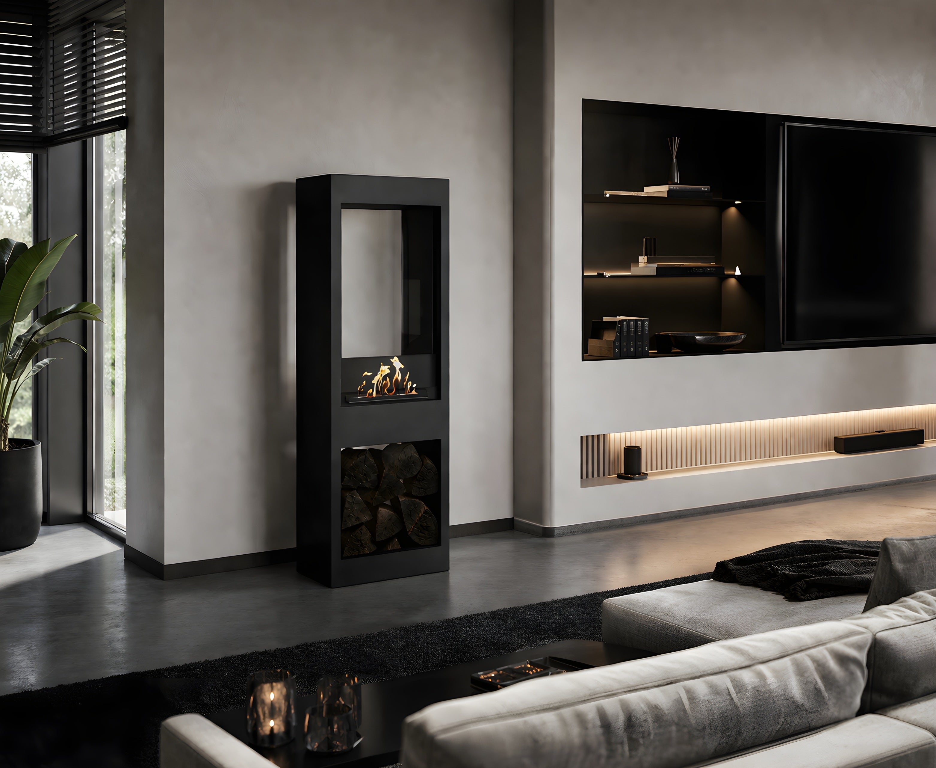 Blink Doorkijk Bio Ethanol Vrijstaand Haard H140 cm