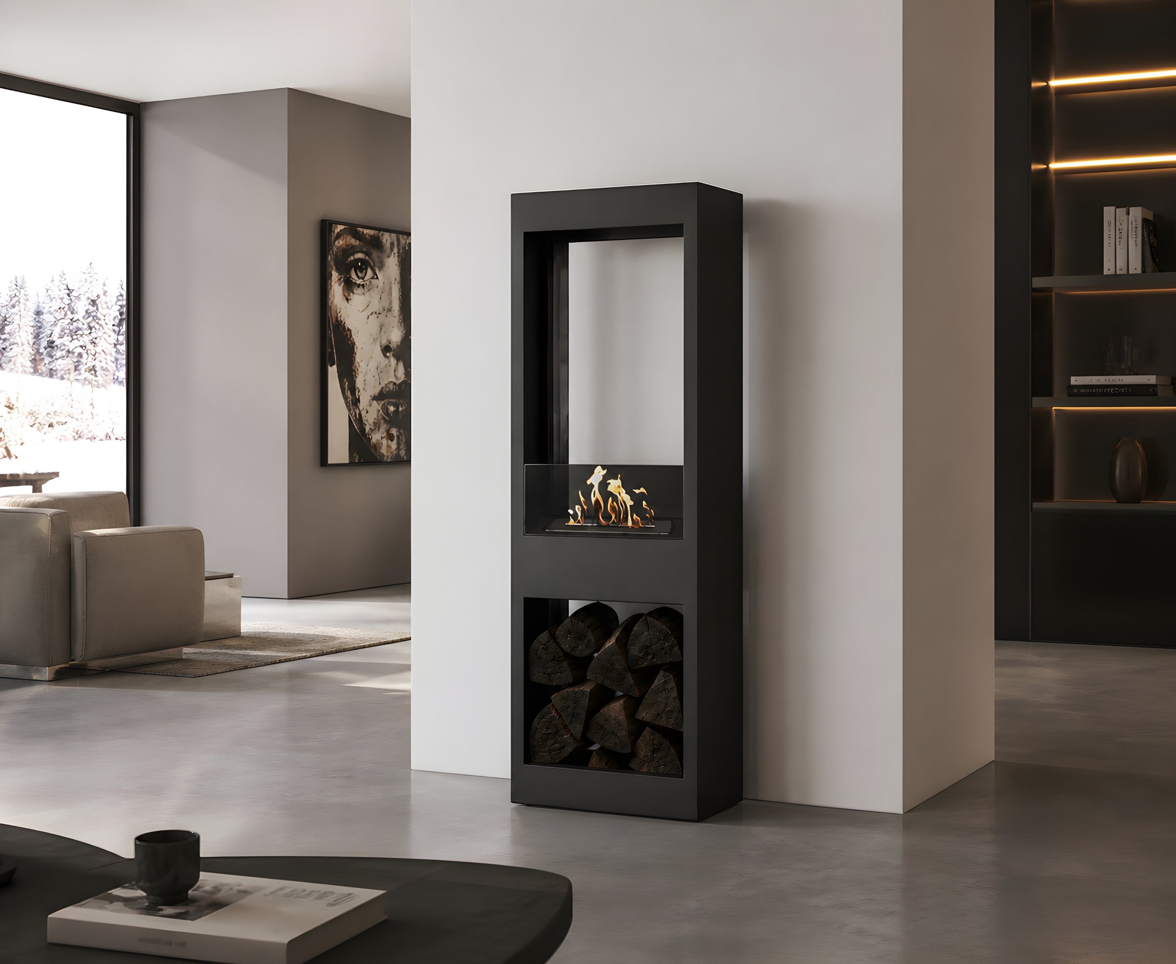 Blink Doorkijk Bio Ethanol Vrijstaand Haard H140 cm