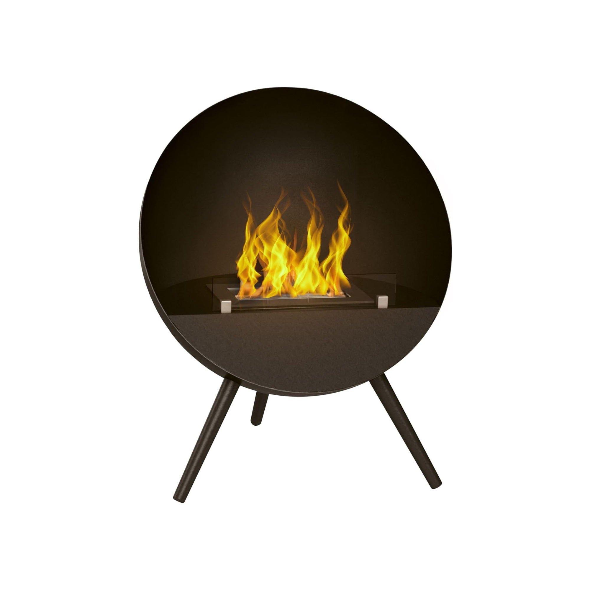 Bollo Flame Black Freestanding Bio-Ethanol Fireplace