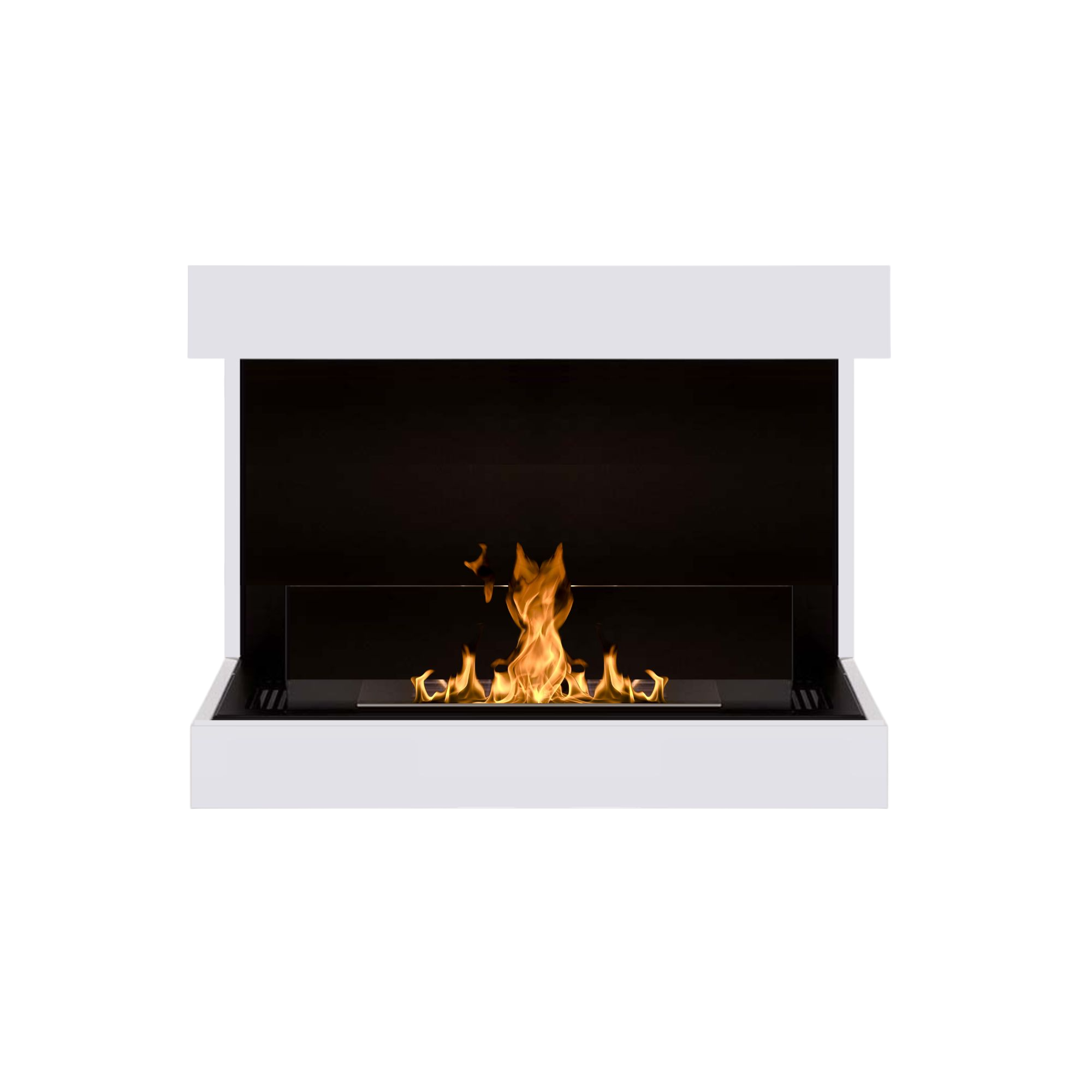 Caal Bio Wall Fireplace With Glass
