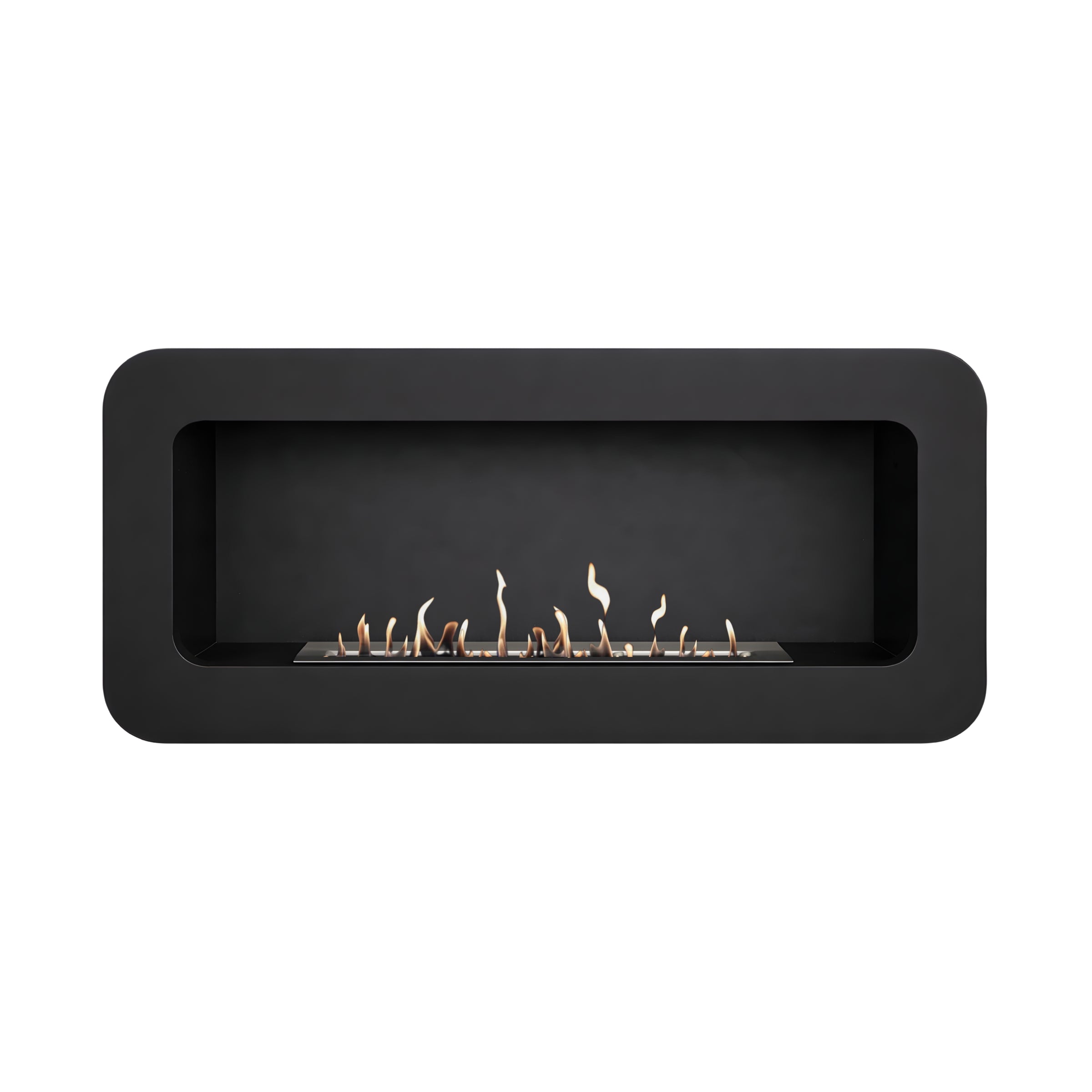 CASSI Black Bio Ethanol Wall Fireplace 100 CM
