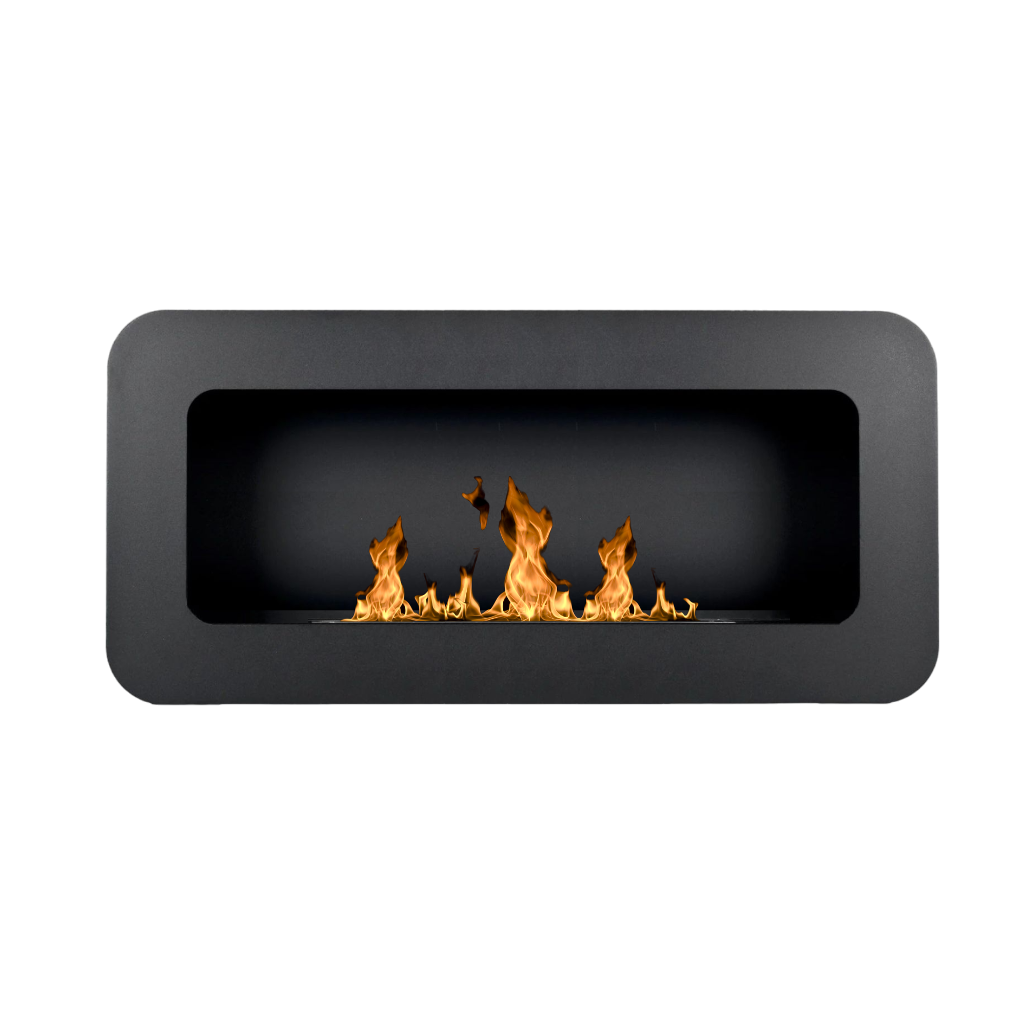 CASSI Black Bio Ethanol Wall Fireplace 100 CM