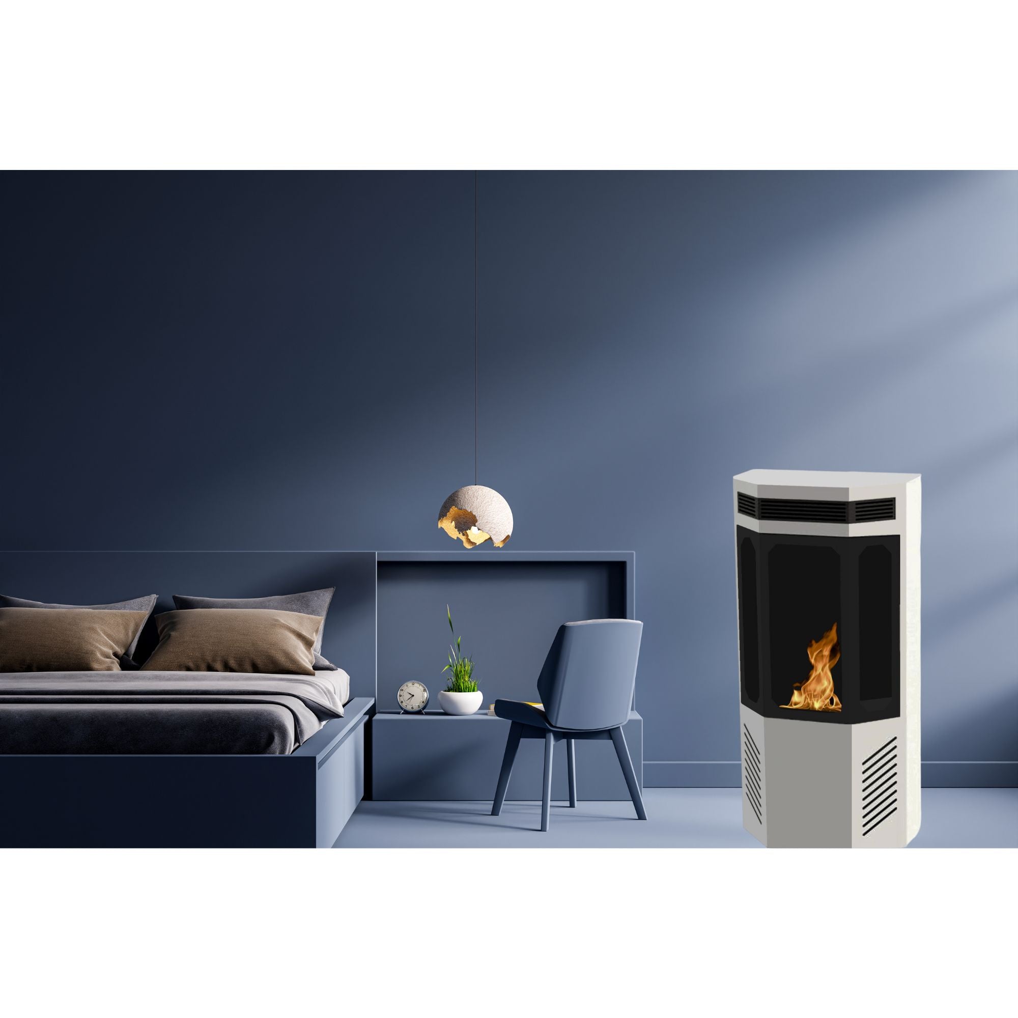 Dable Freestanding Bio-Ethanol Stove Fireplace