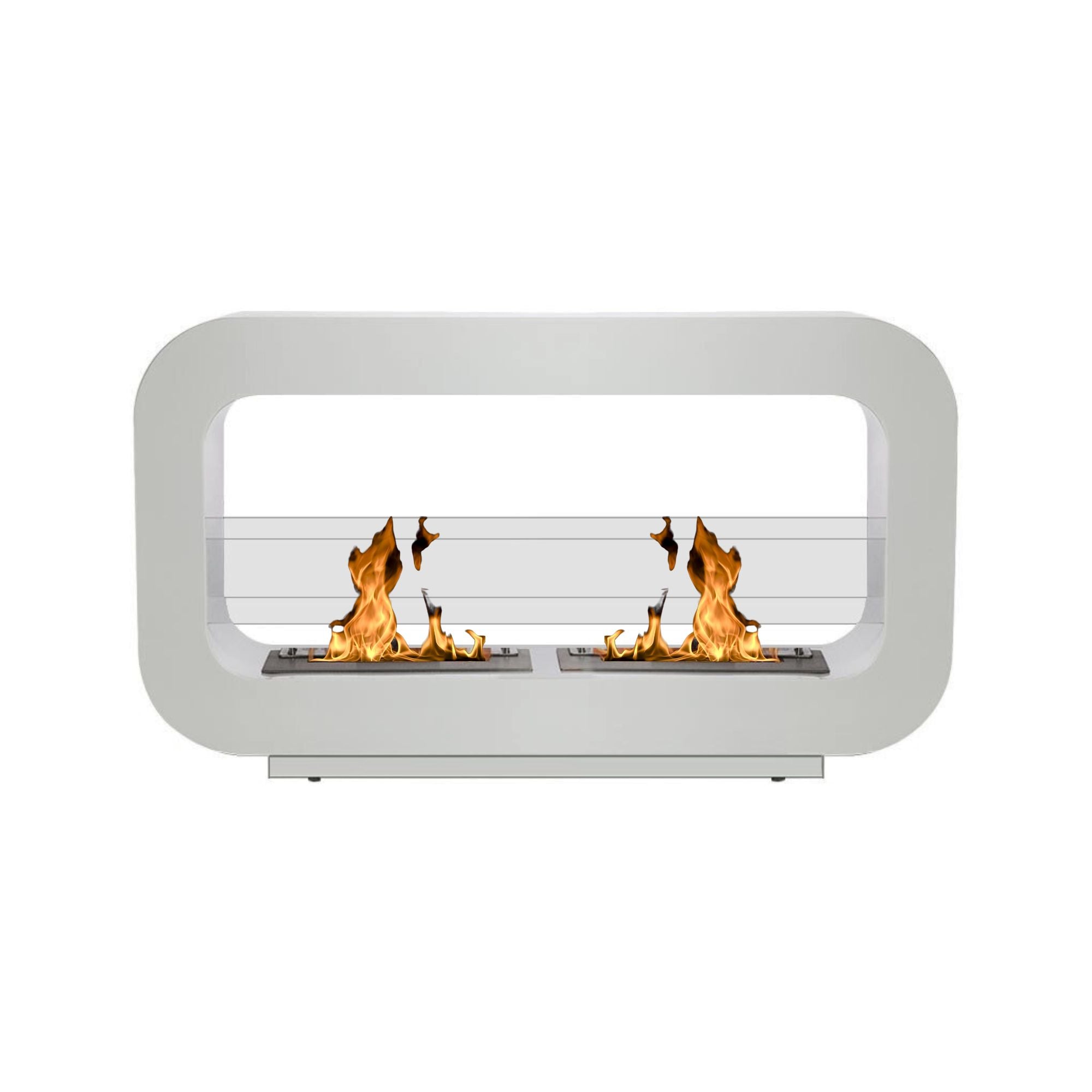 Doro White Bio-Ethanol Freestanding Fireplace