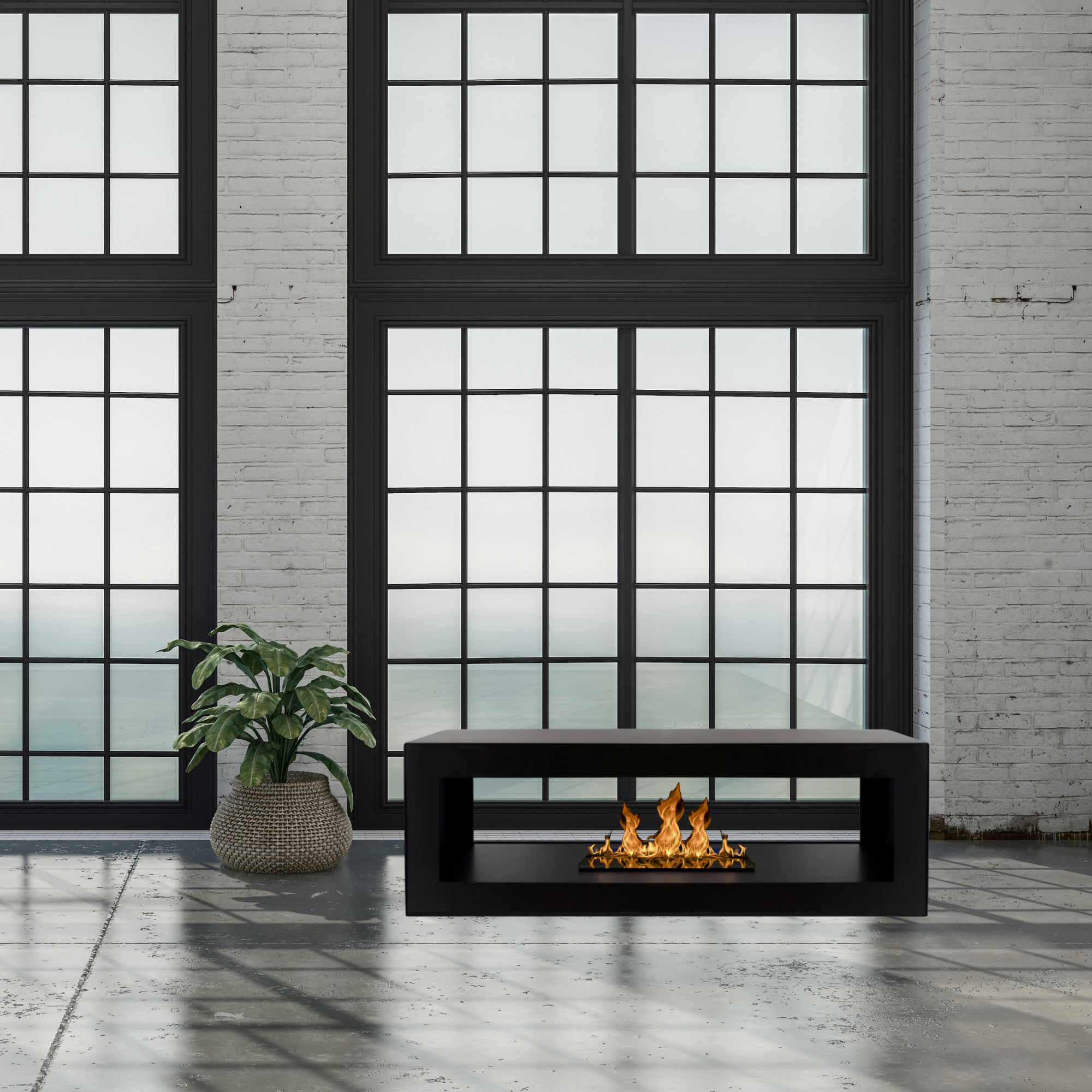 Dukino Standing &amp; Hanging Fireplace 112 CM 
